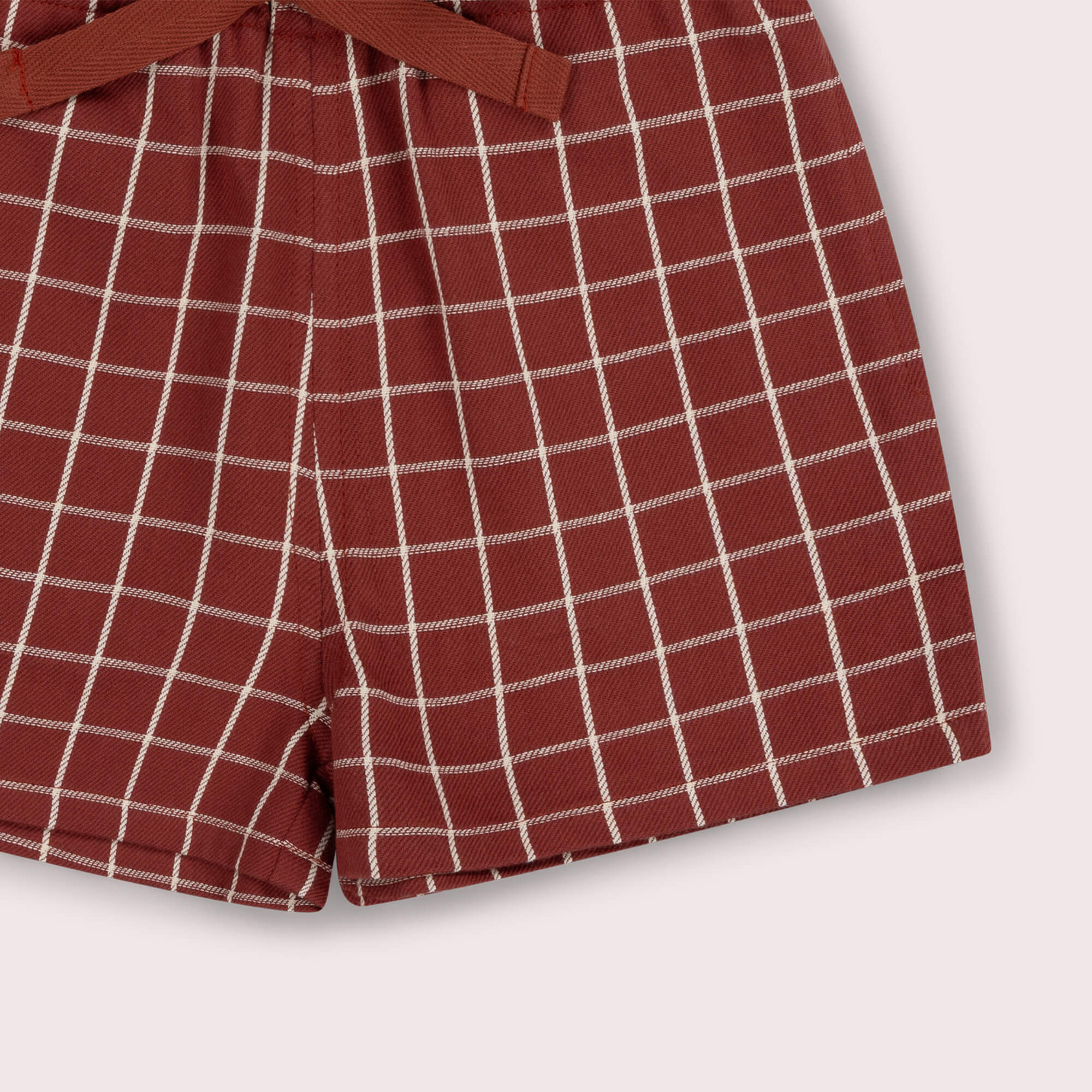 Ginger Check By The Sea Shorts Orange / 7-8y