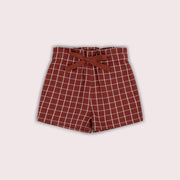Ginger Check By The Sea Shorts Orange / 7-8y