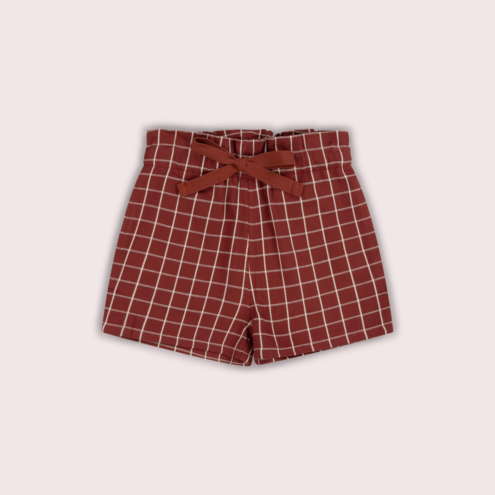 Ginger Check By The Sea Shorts Orange / 7-8y