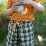 Chive Green Check By The Sea Shorts Green / 7-8y