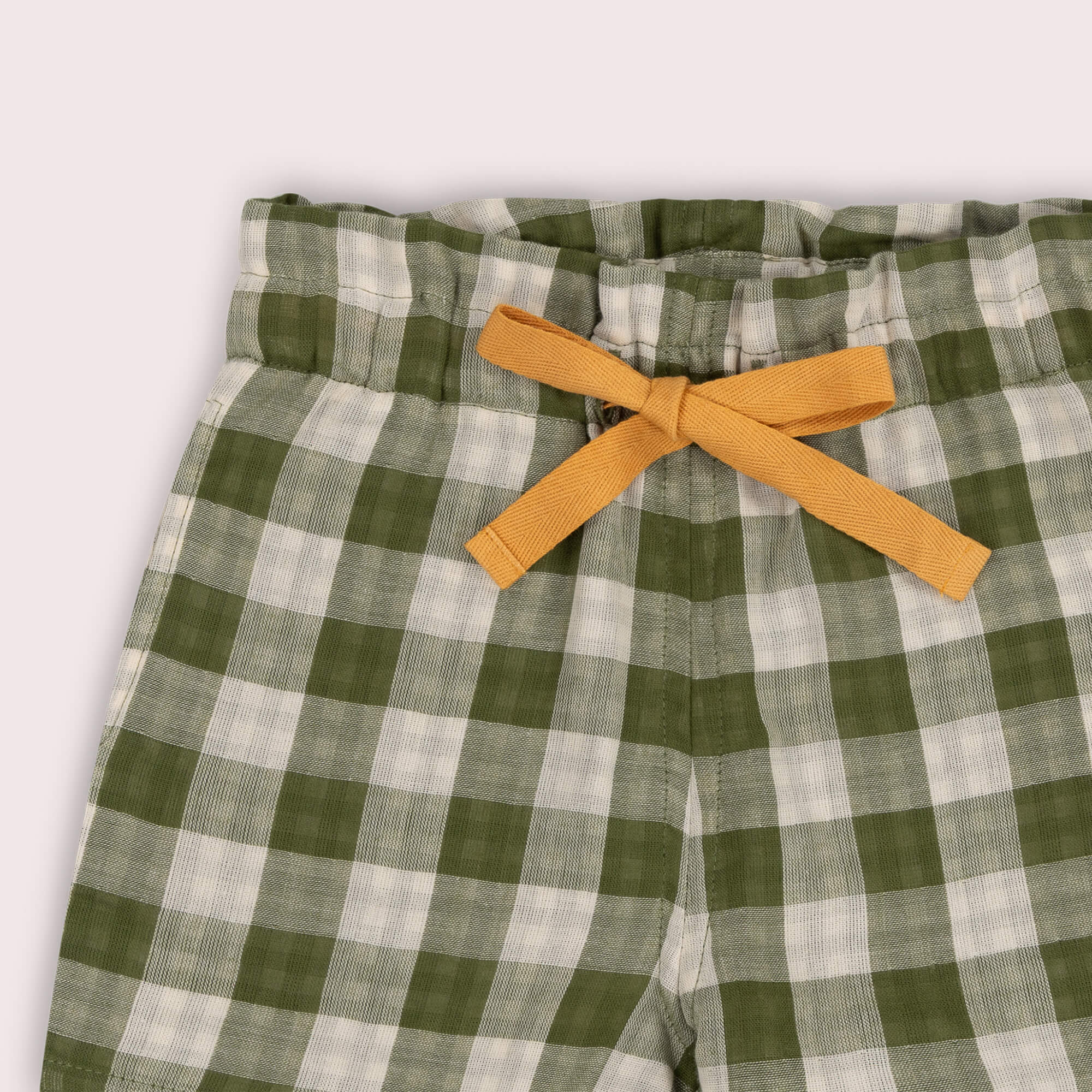 Chive Green Check By The Sea Shorts Green / 7-8y