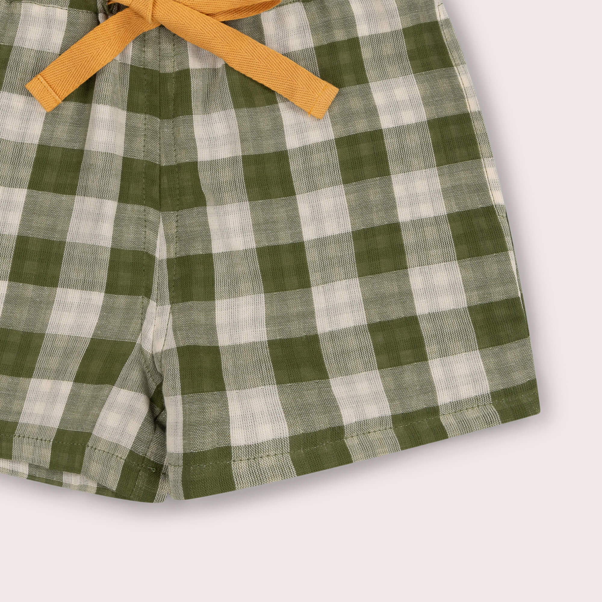 Chive Green Check By The Sea Shorts Green / 7-8y