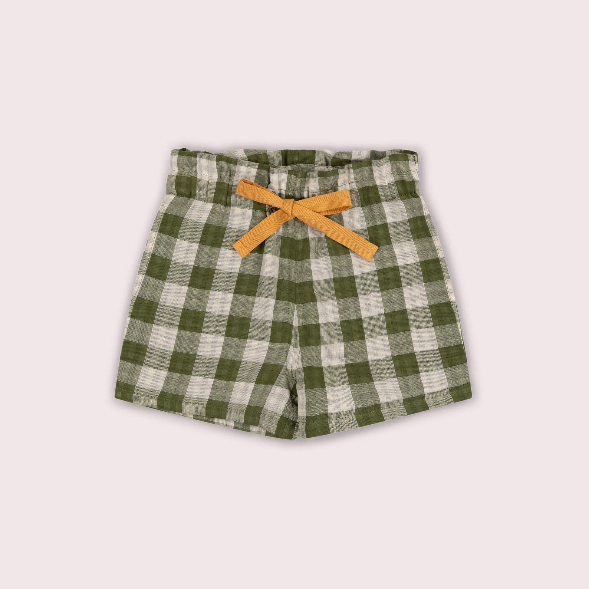 Chive Green Check By The Sea Shorts Green / 7-8y
