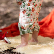 Cream Wild Poppies Reversible Pull On Trousers Cream / 7-8y