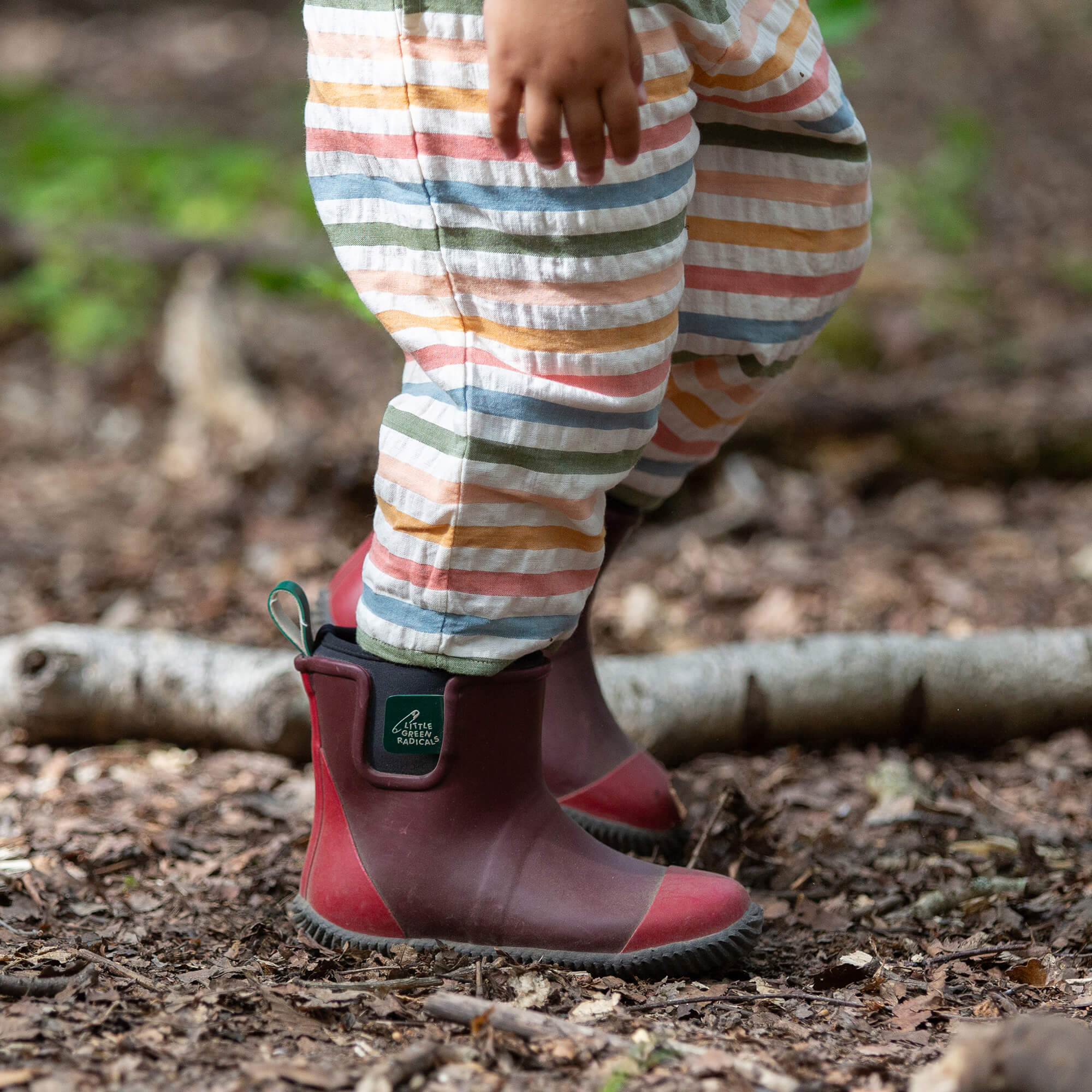 Rainbow Days Striped Reversible Pull On Trousers Multi / 7-8y