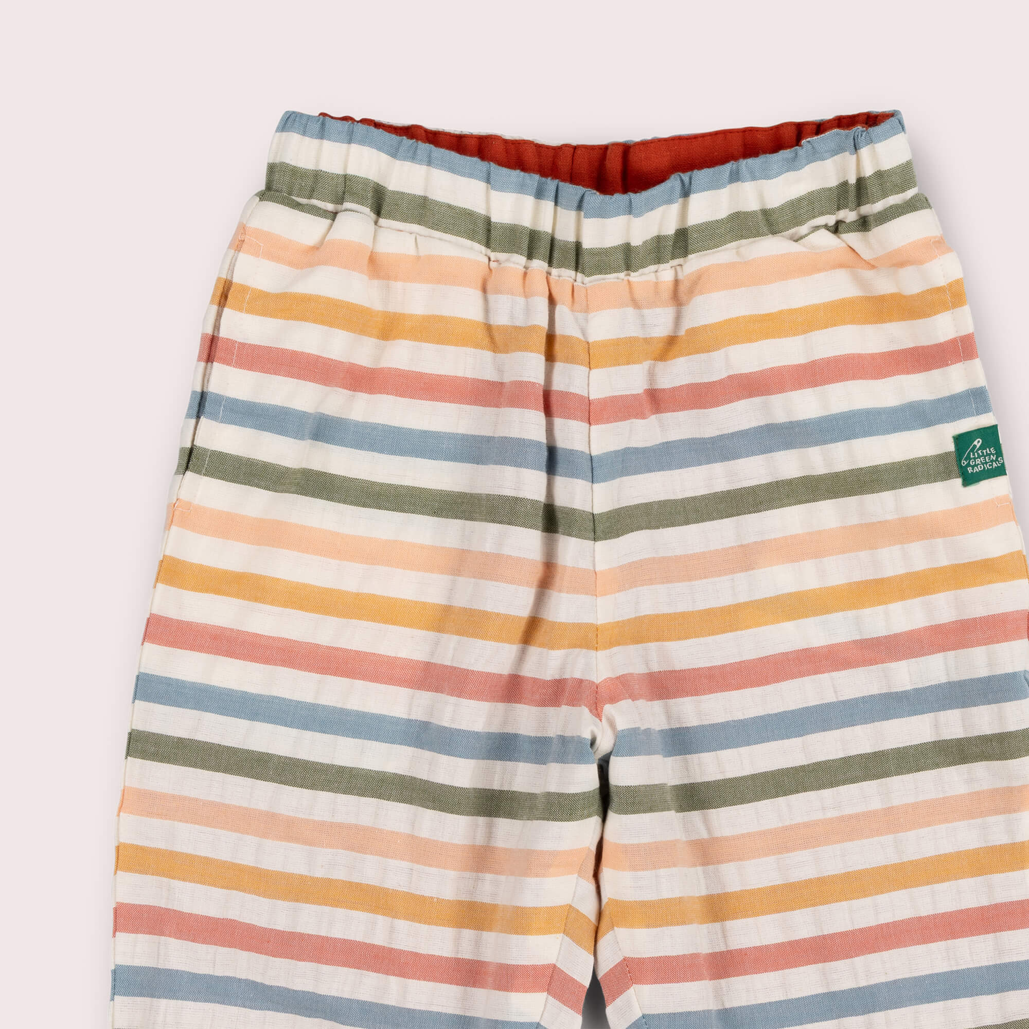 Rainbow Days Striped Reversible Pull On Trousers Multi / 7-8y