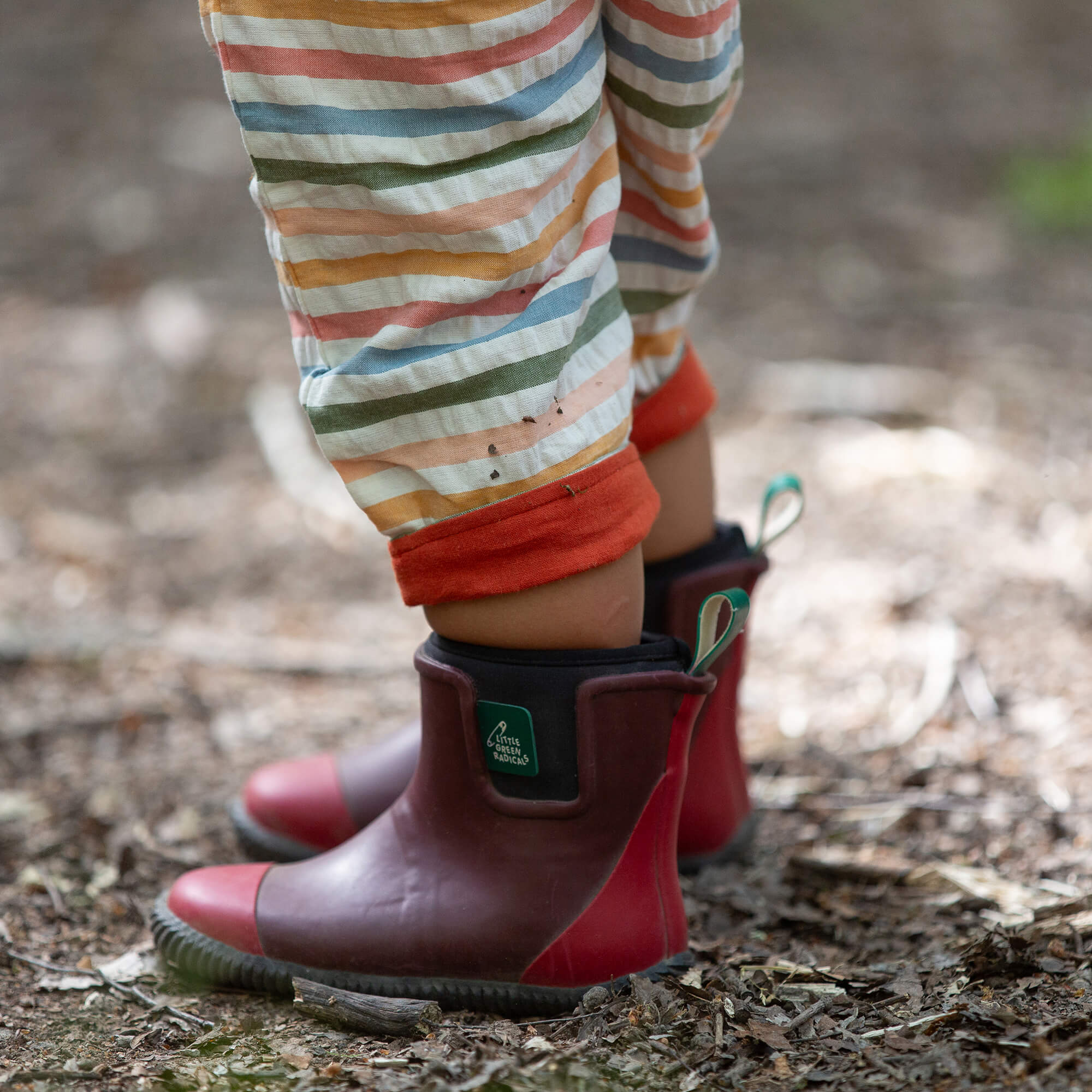 Rainbow Days Striped Reversible Pull On Trousers Multi / 7-8y