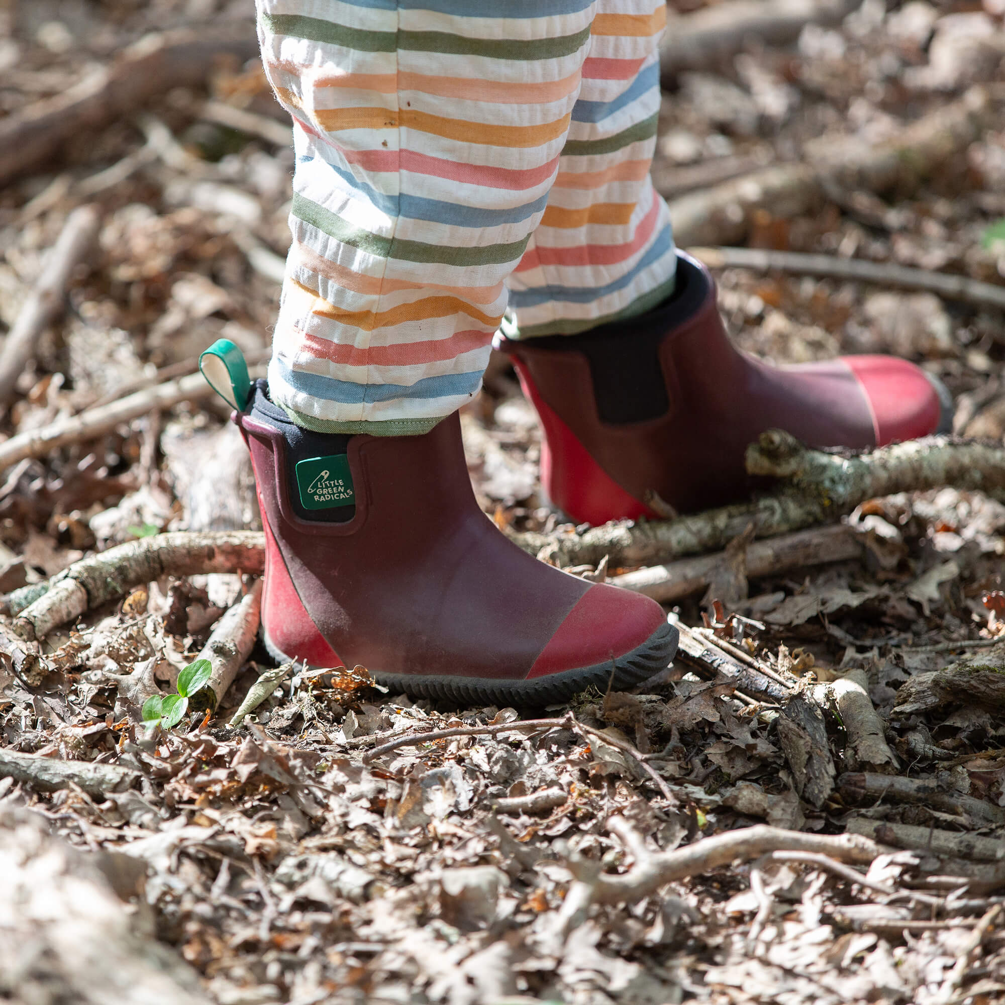 Rainbow Days Striped Reversible Pull On Trousers Multi / 7-8y