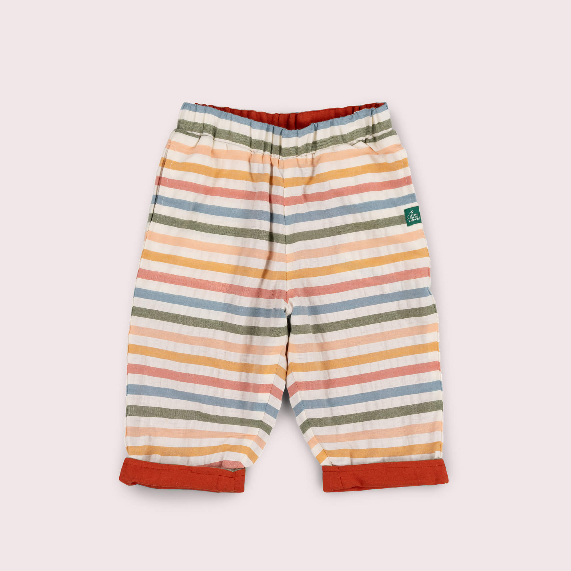 Rainbow Days Striped Reversible Pull On Trousers Multi / 7-8y