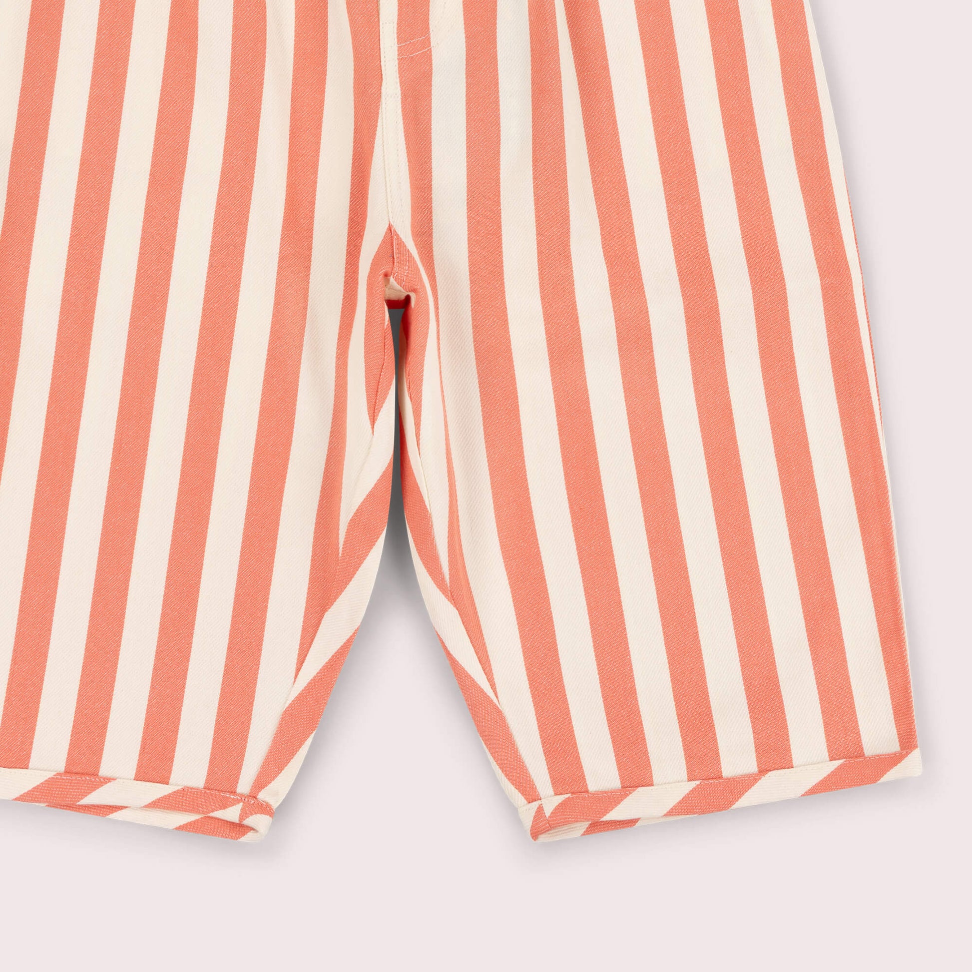 Sunset Red Striped Barrel Trousers Red / 7-8y