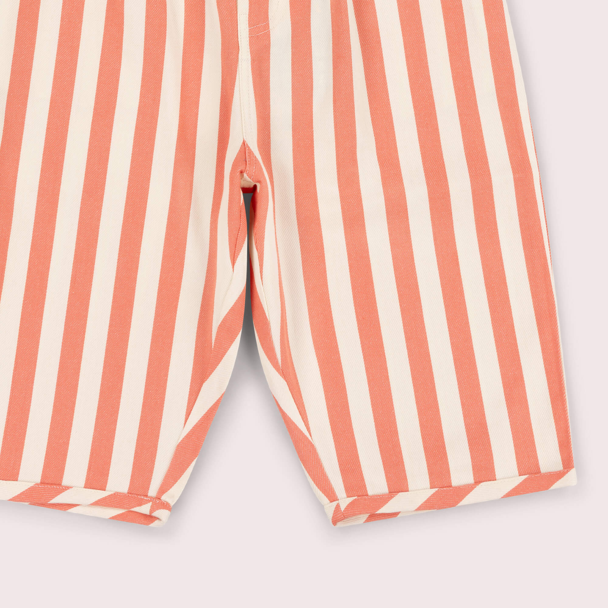 Sunset Red Striped Barrel Trousers Red / 7-8y