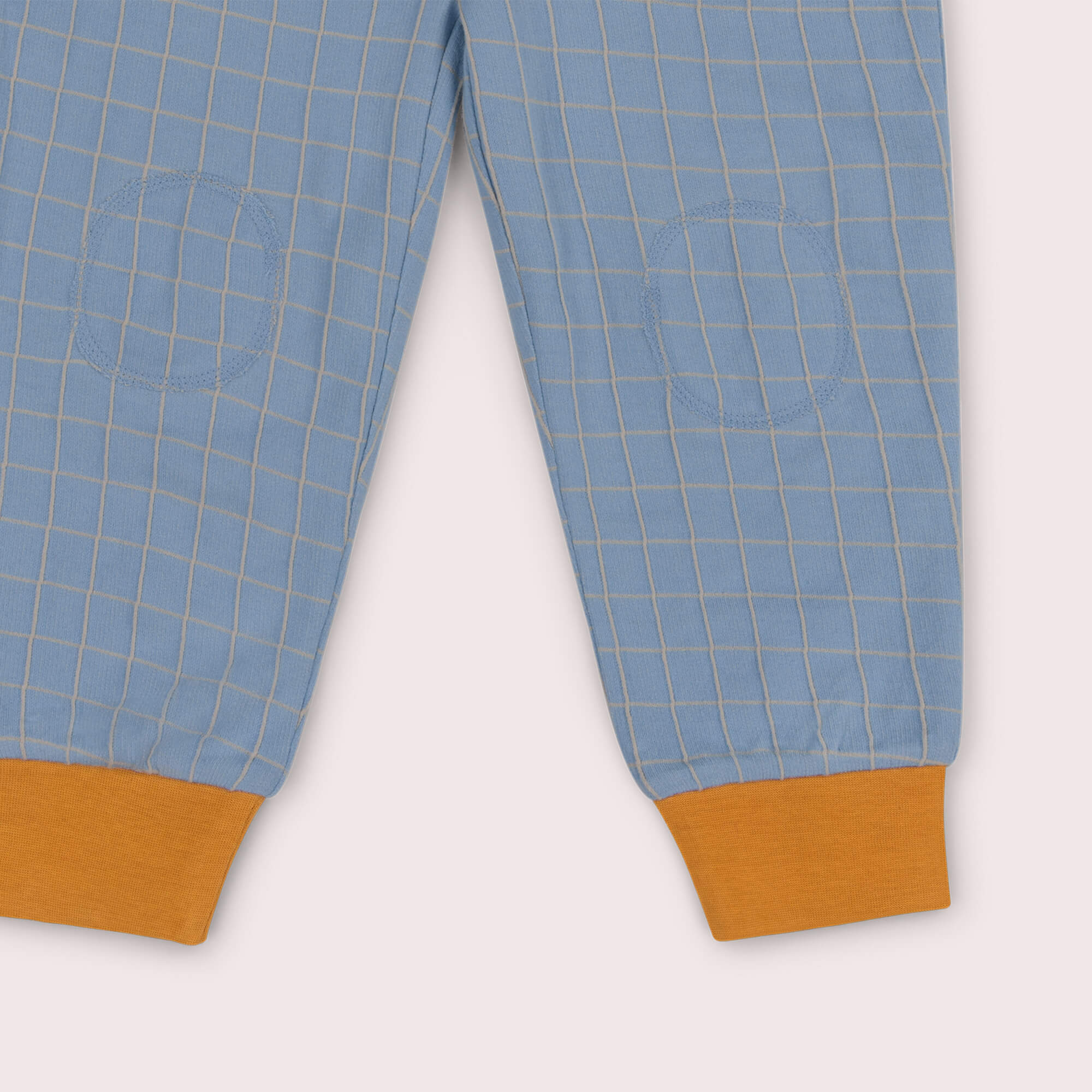 Lake Blue Check Organic Cosy Joggers Blue / 7-8y