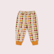 Diamond Check Organic Cosy Joggers Multi / 7-8y