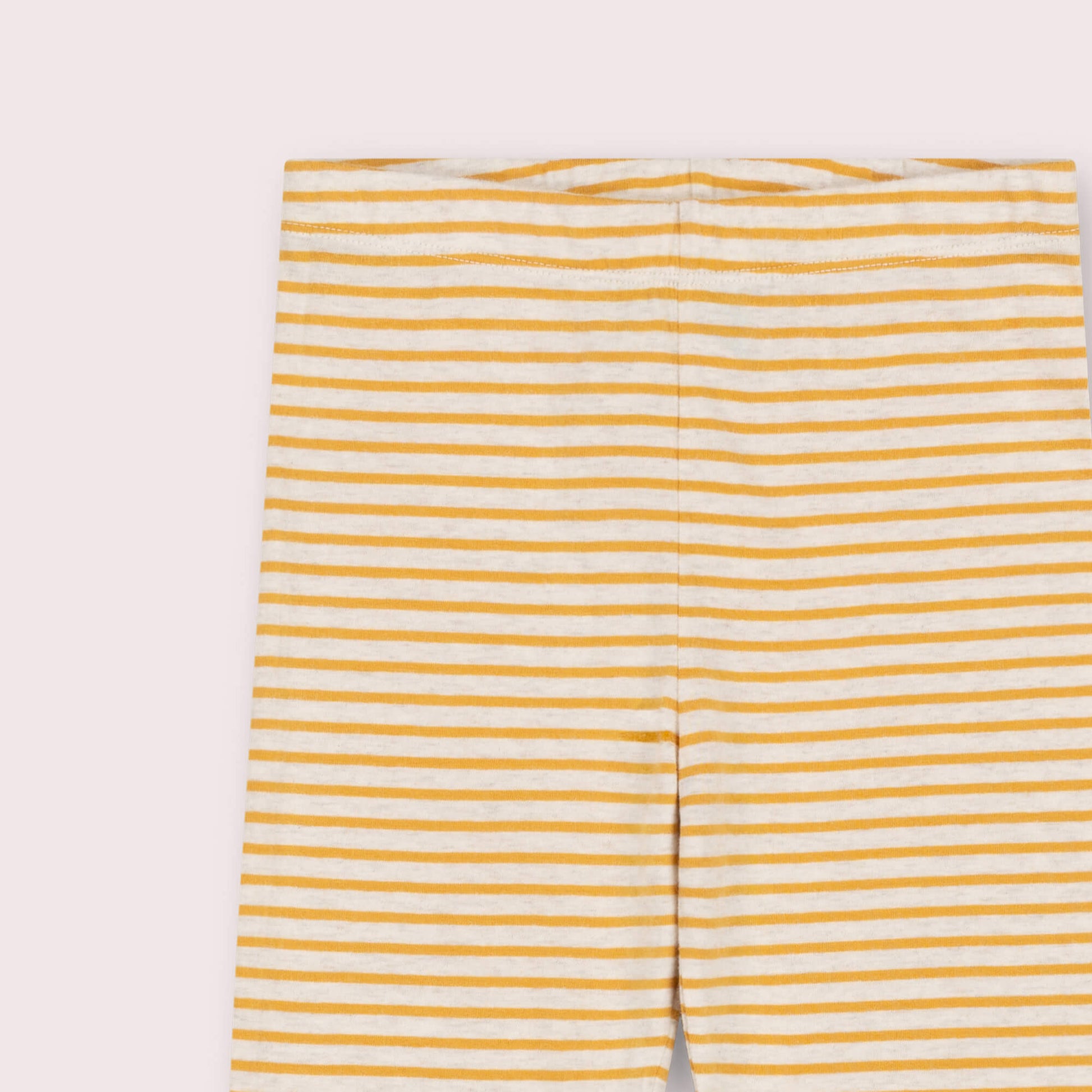 Yellow Striped Organic Leggings Gold / 7-8y