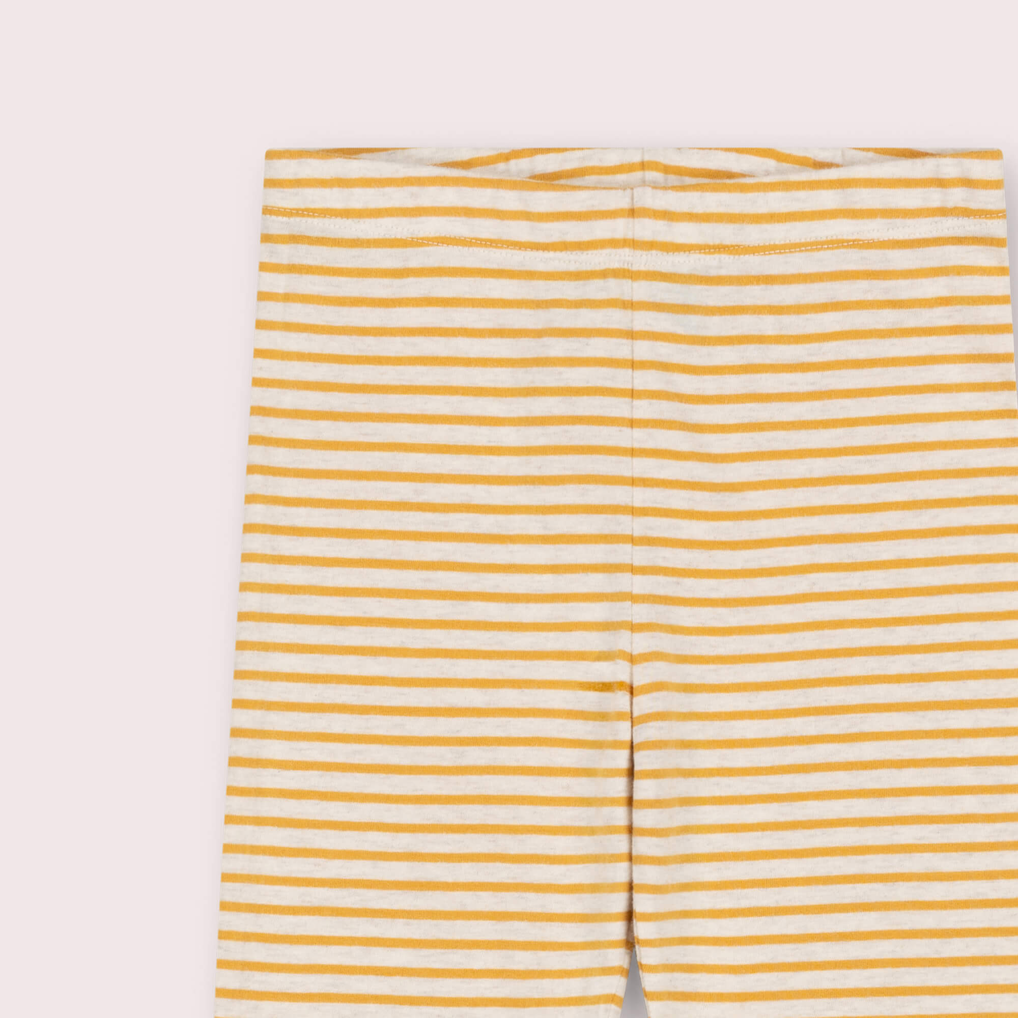 Yellow Striped Organic Leggings Gold / 7-8y