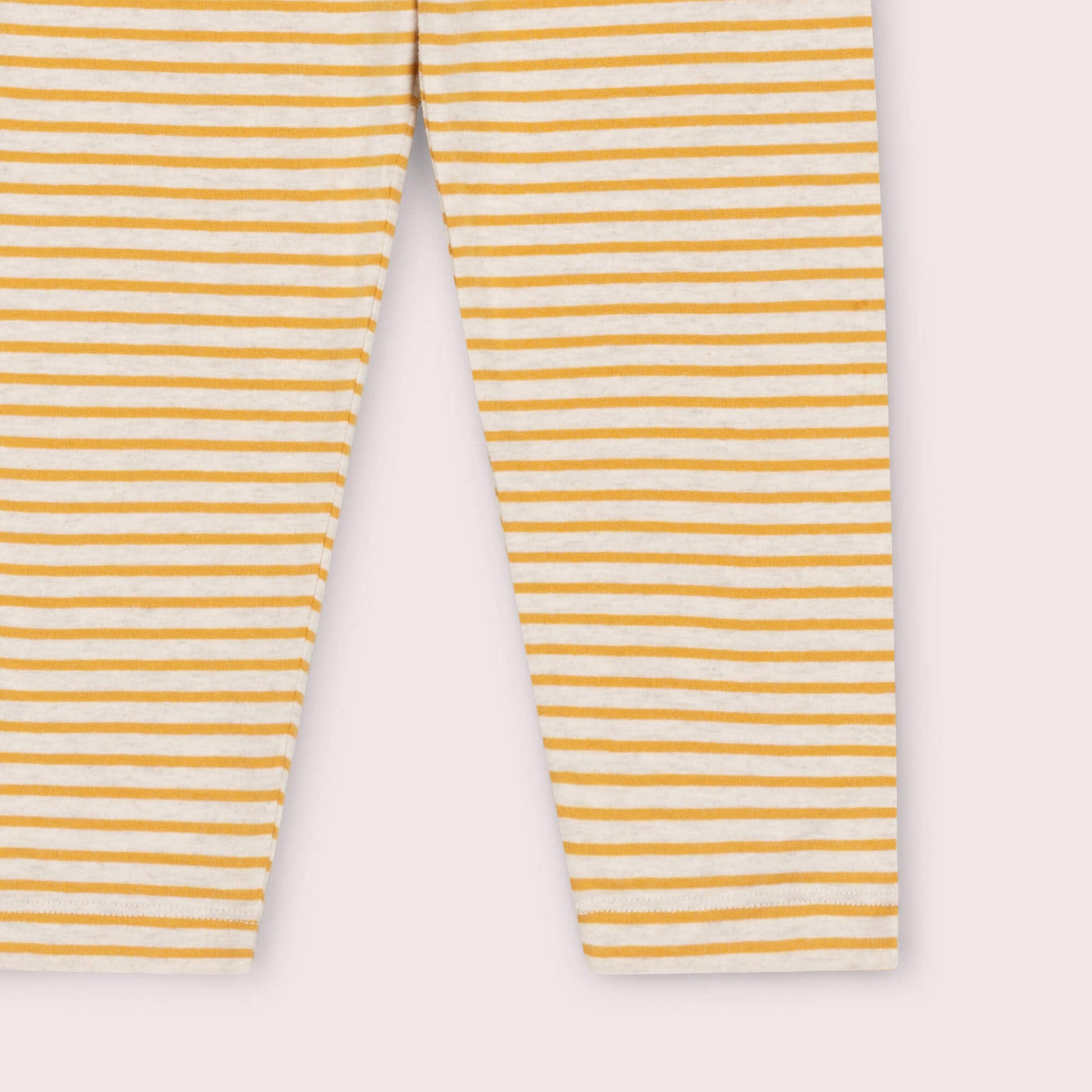 Yellow Striped Organic Leggings Gold / 7-8y
