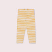 Yellow Striped Organic Leggings Gold / 7-8y