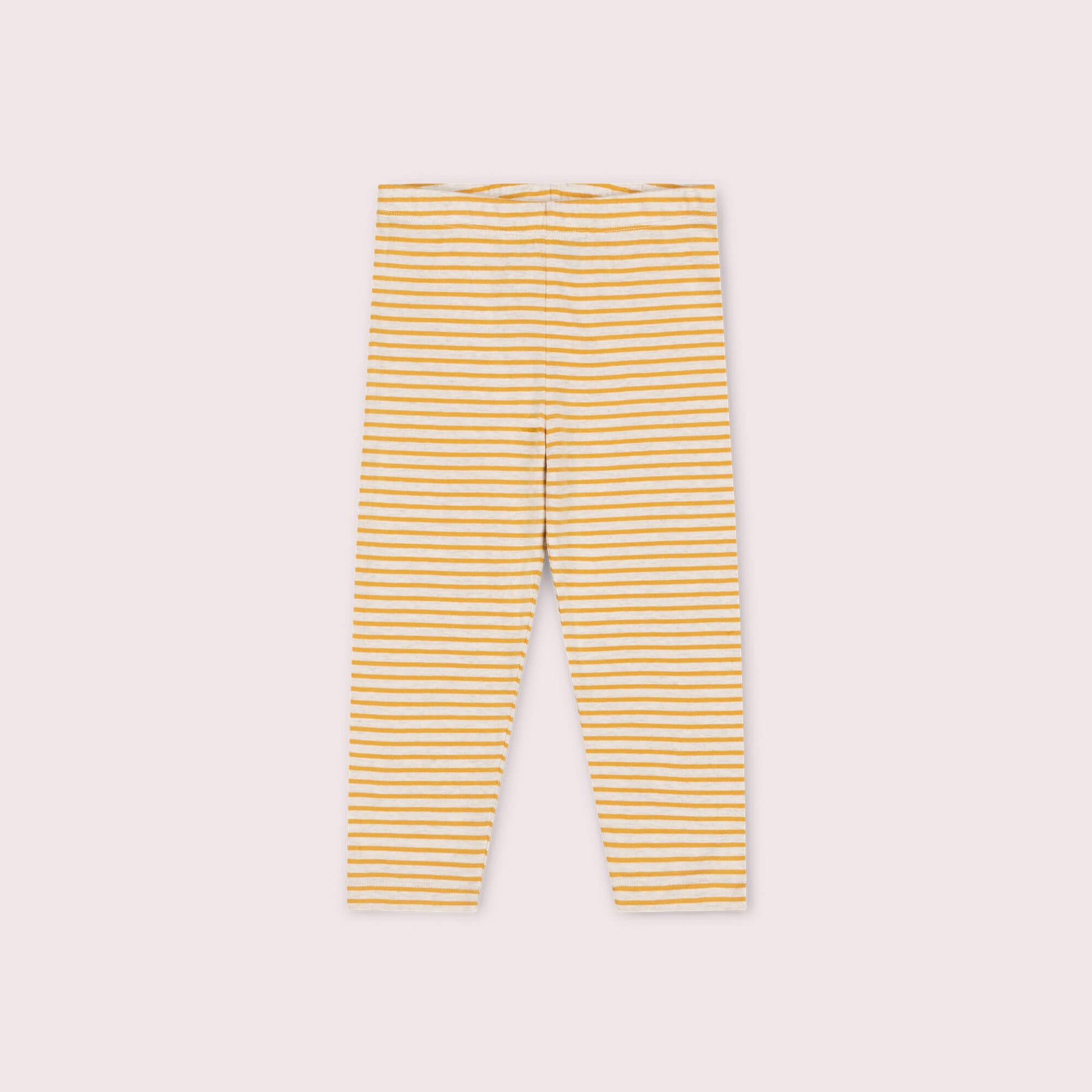 Yellow Striped Organic Leggings Gold / 7-8y