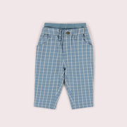 Lake Blue Check Pocket Trousers Blue / 7-8y