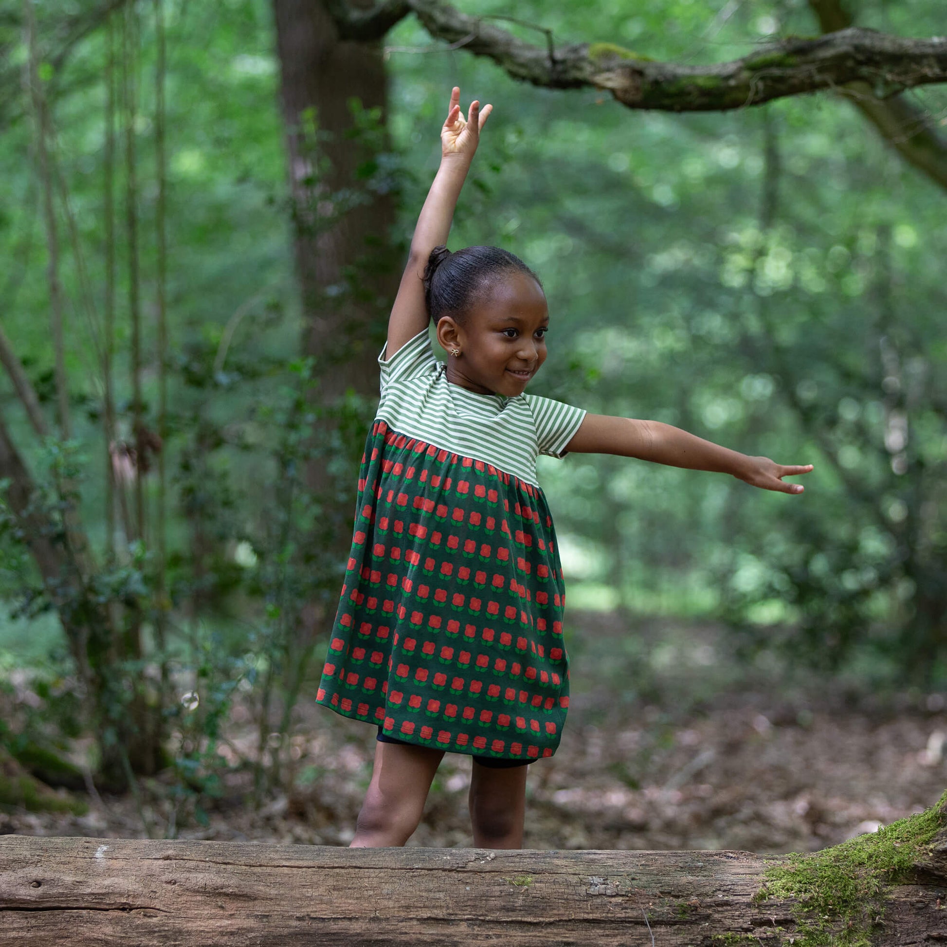 Tigerlily Flowers Easy Peasy Summer Dress Green / 4-5y