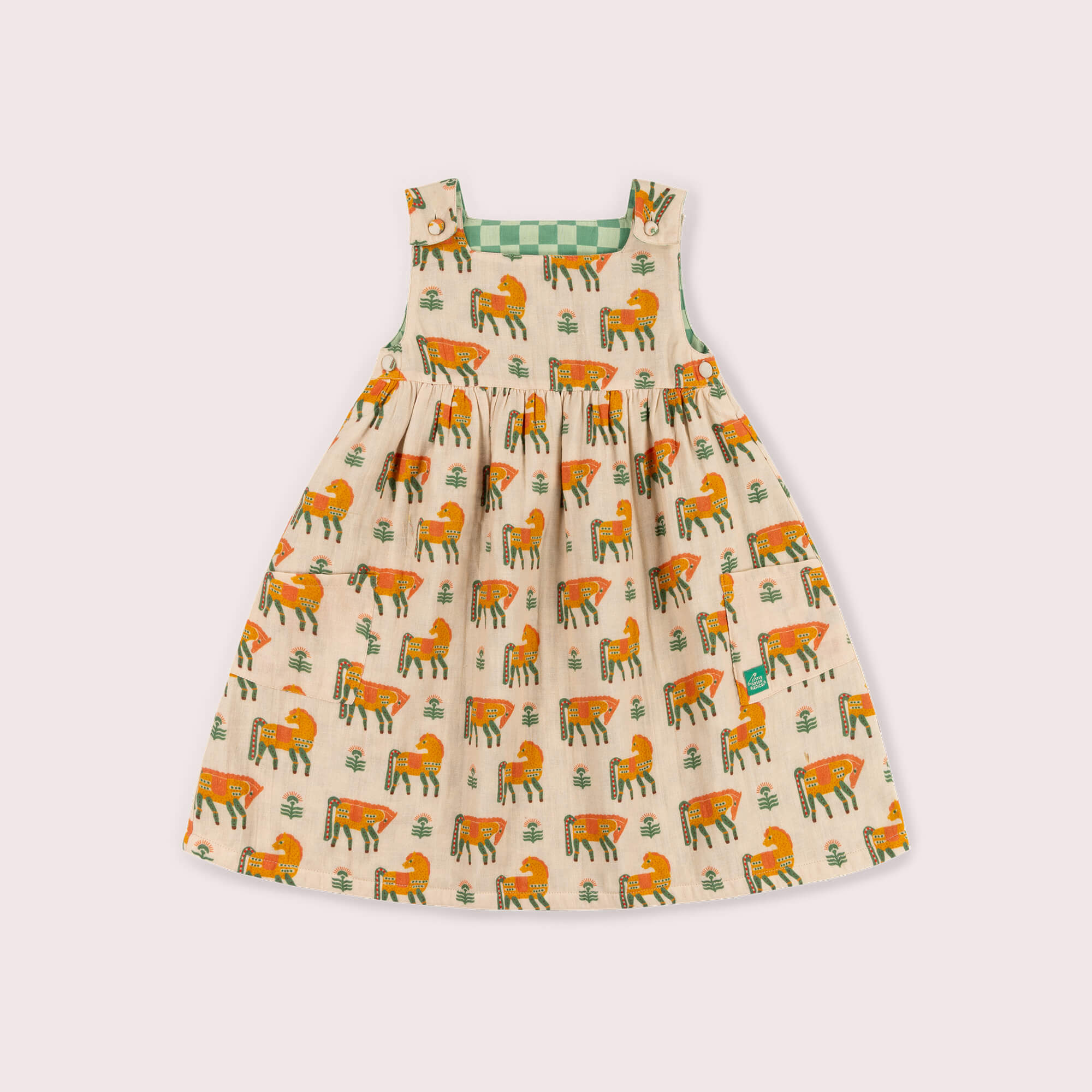 Wild Ponies Reversible Pinny Dress Multi / 7-8y