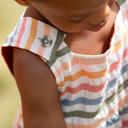 Rainbow Days Striped Reversible Pinny Dress Multi / 7-8y