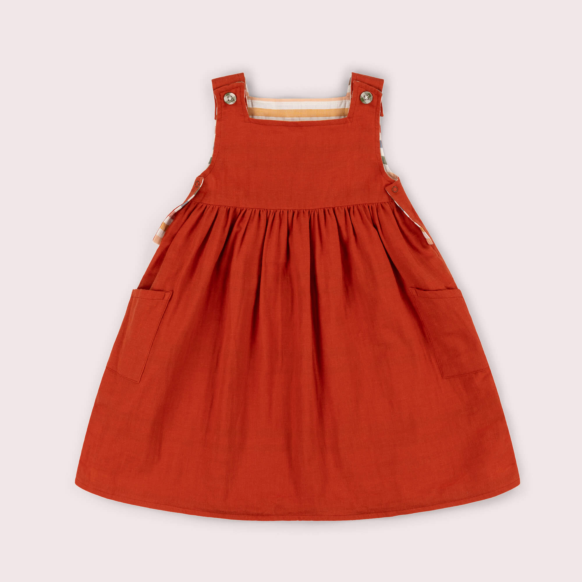 Rainbow Days Striped Reversible Pinny Dress Multi / 7-8y