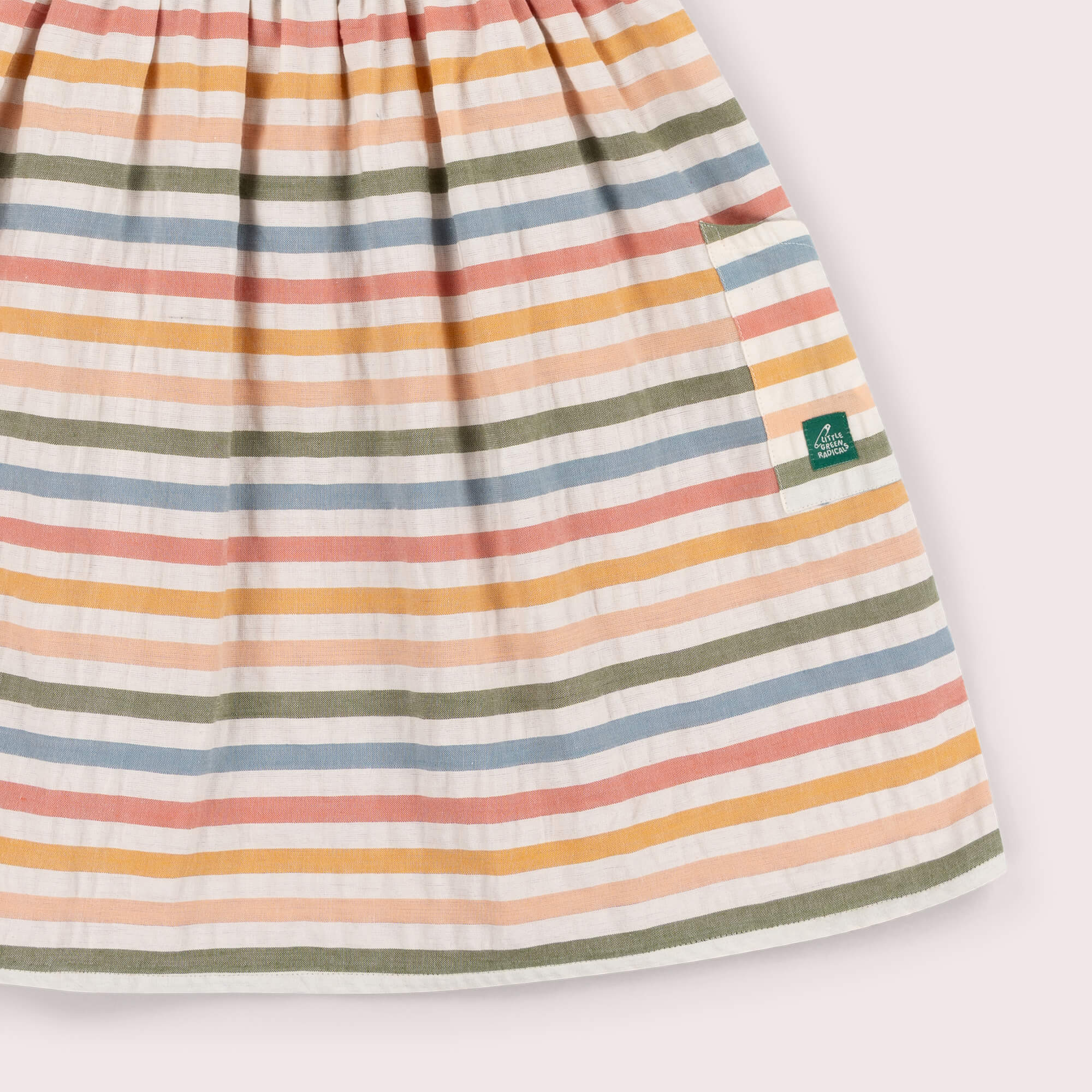 Rainbow Days Striped Reversible Pinny Dress Multi / 7-8y