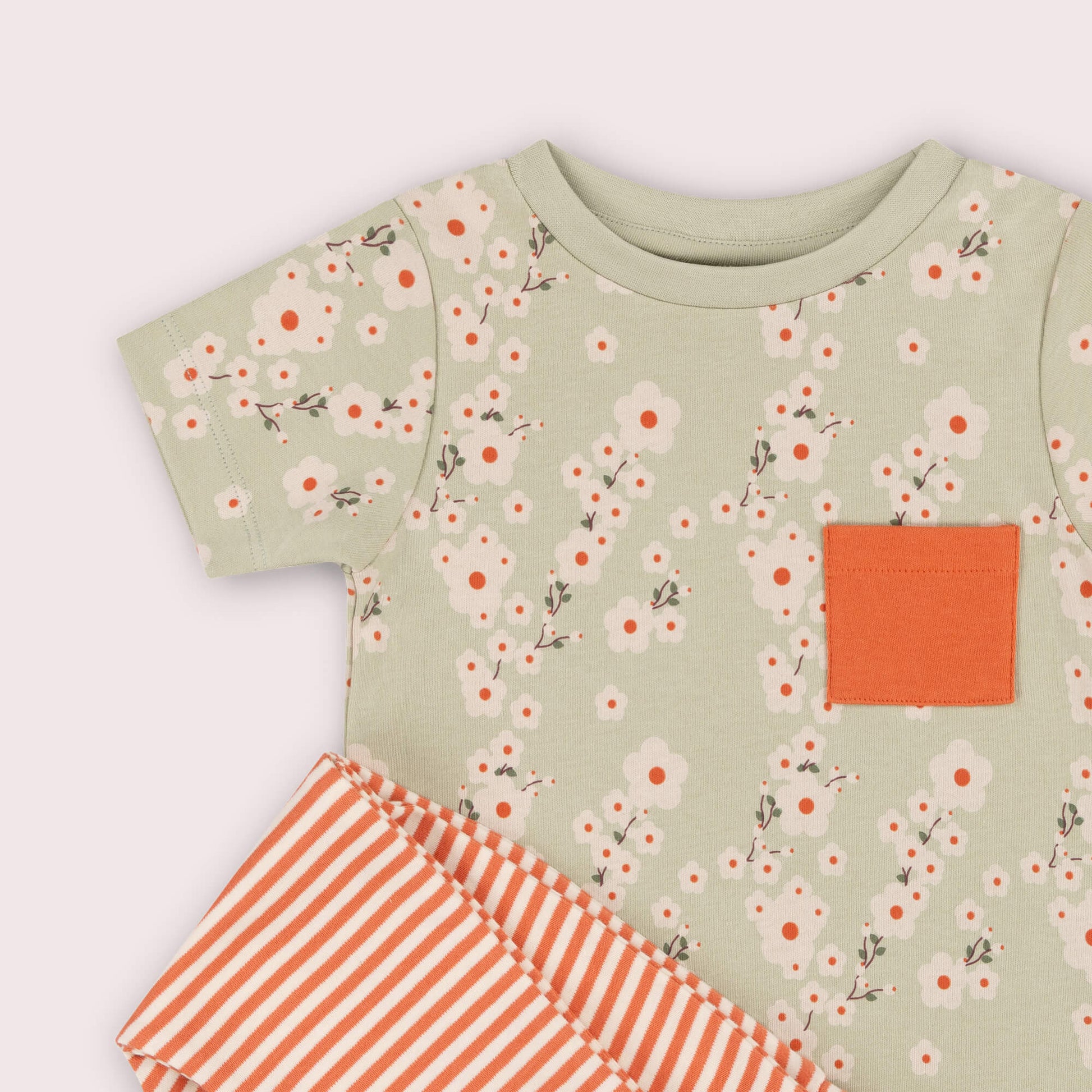Blossom Organic T Shirt & Jogger Playset Green / 4-5y