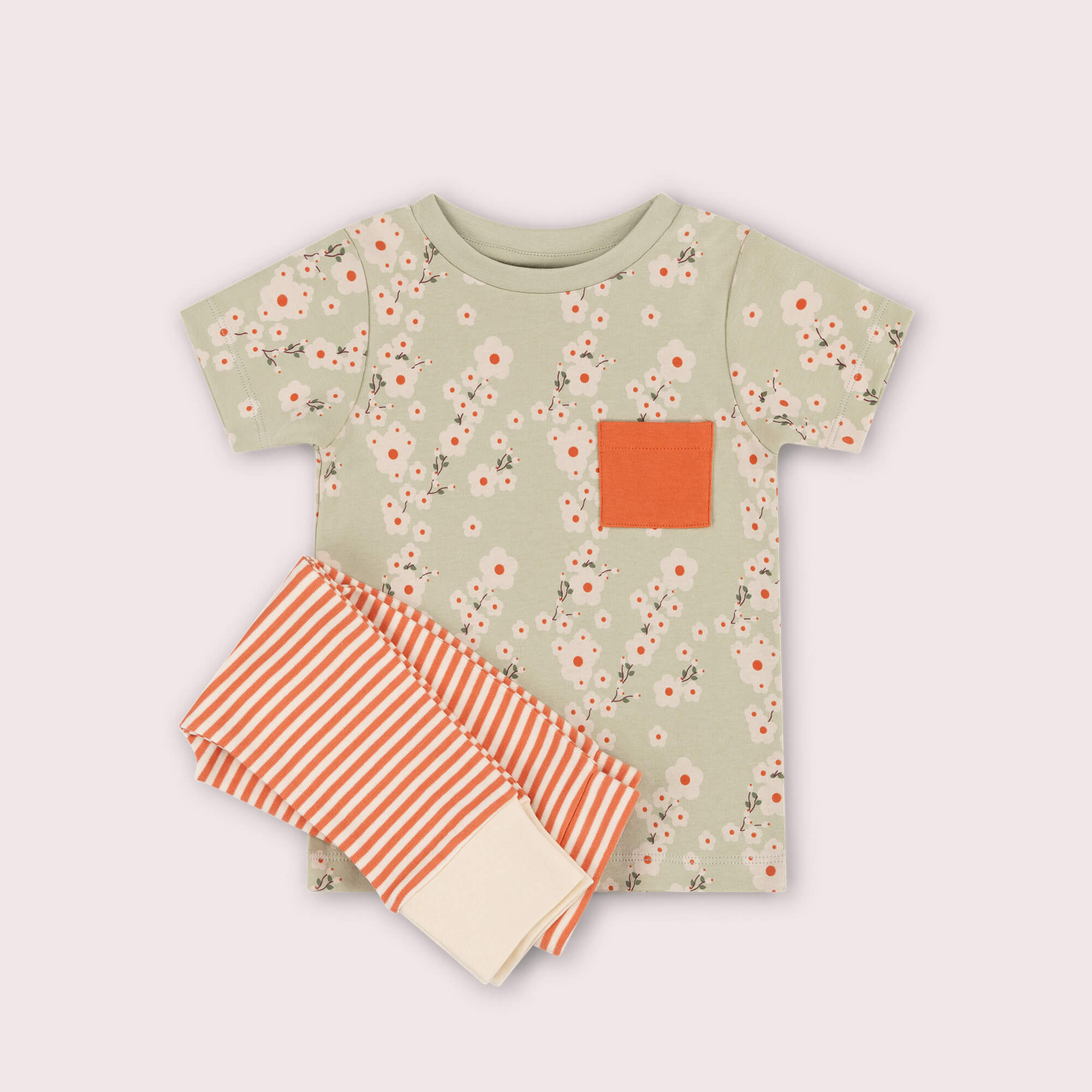 Blossom Organic T Shirt & Jogger Playset Green / 4-5y