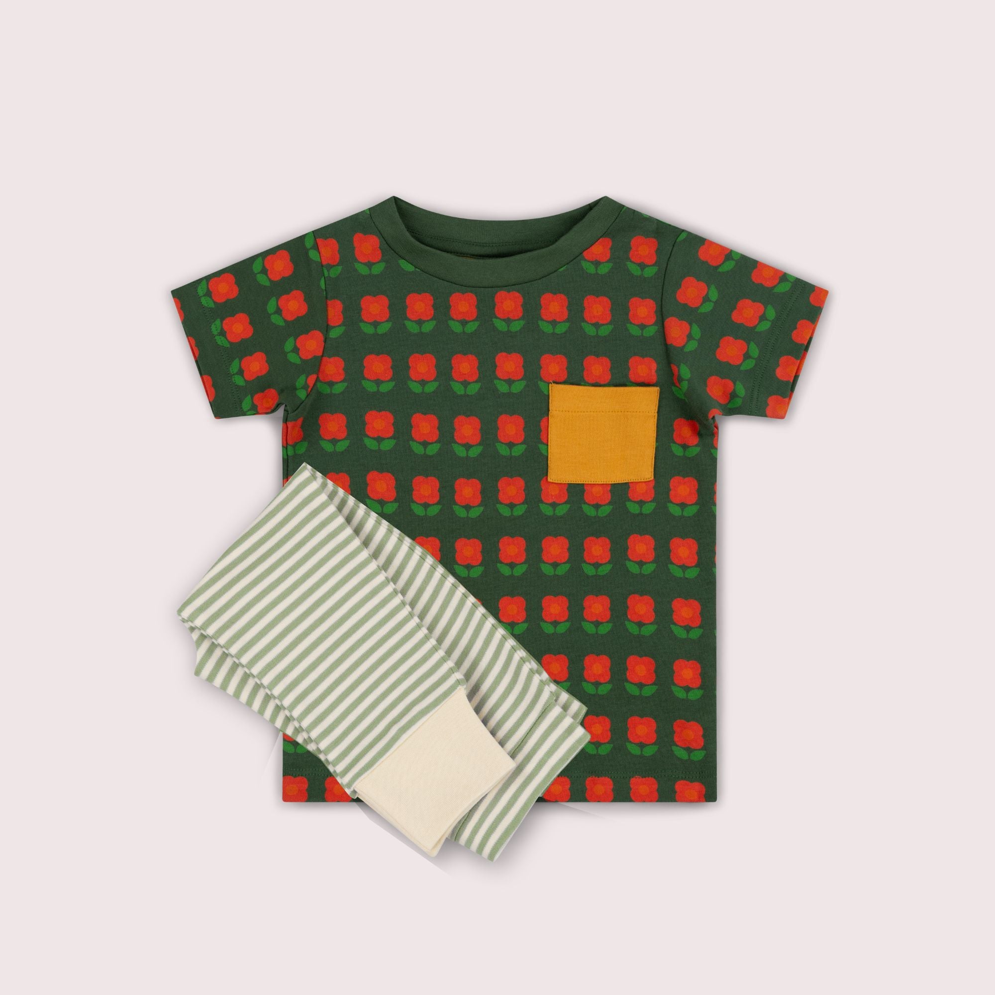 Tigerlily Flowers Organic T Shirt & Jogger Playset