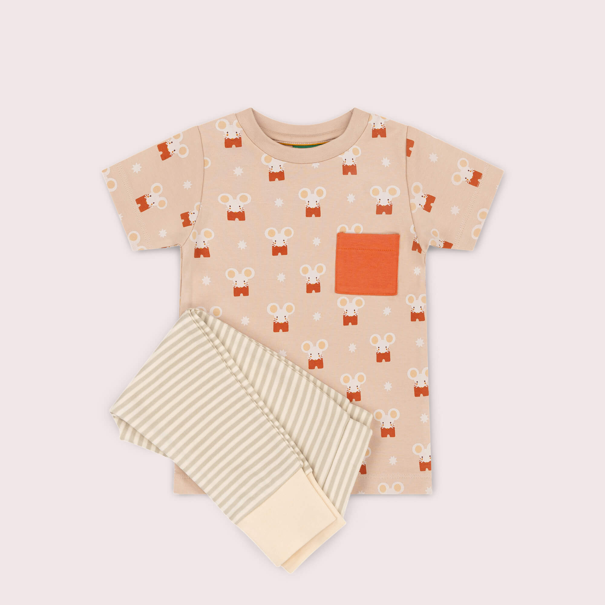 Little Mouse Organic T Shirt & Jogger Playset Pink / 4-5y