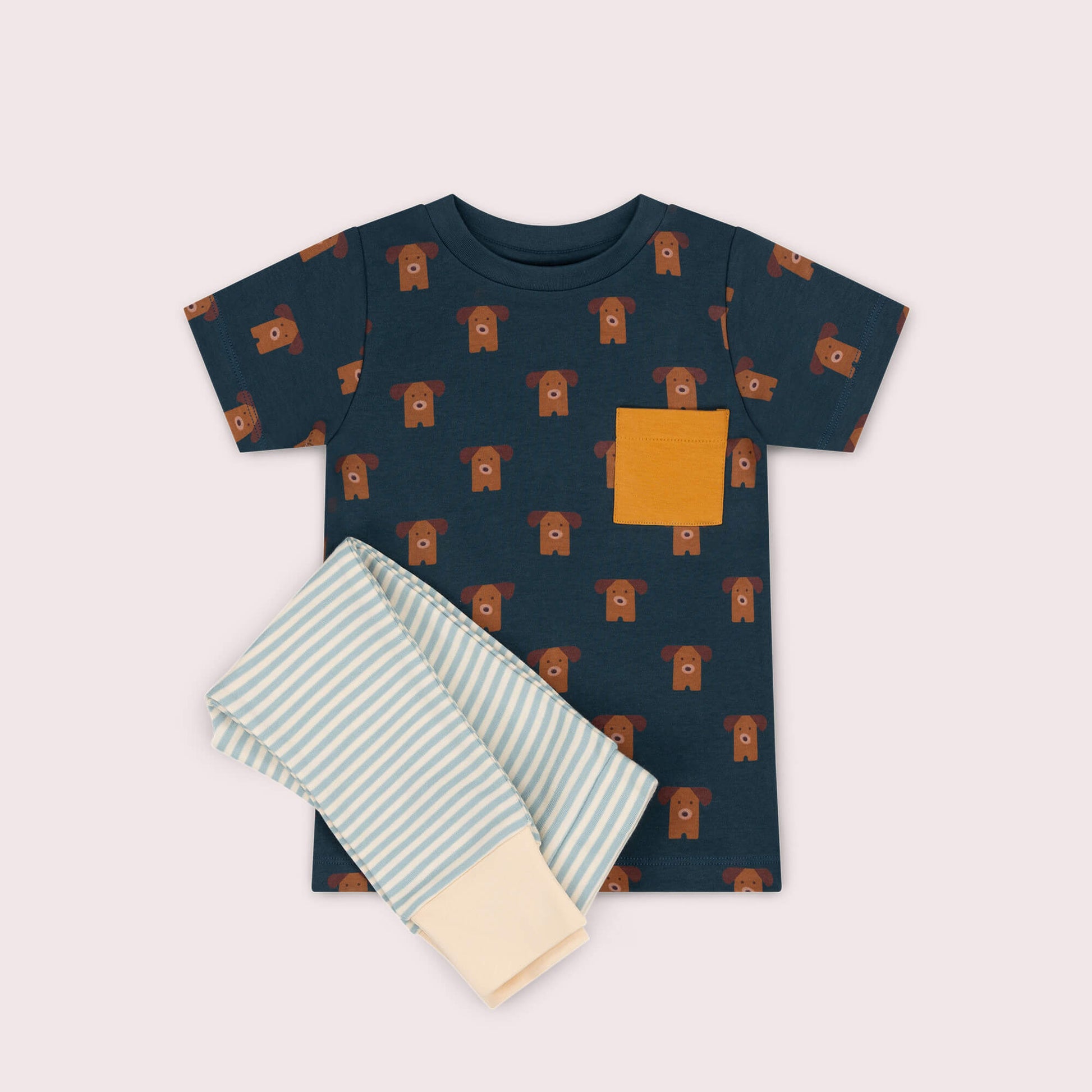 Paws Organic T Shirt & Jogger Playset Blue / 4-5y