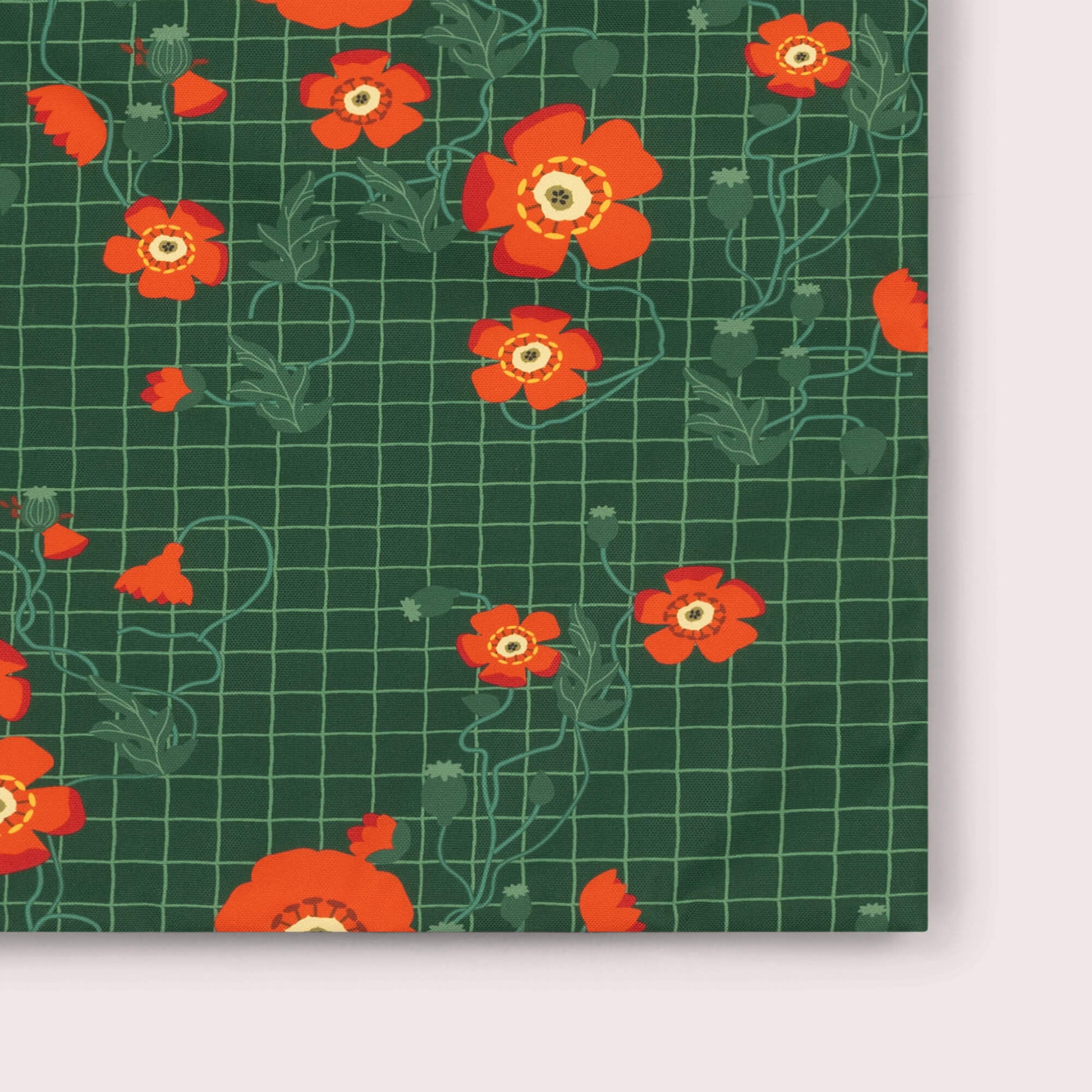 Wild Poppies Recycled Waterproof Wet Bag Green / one size