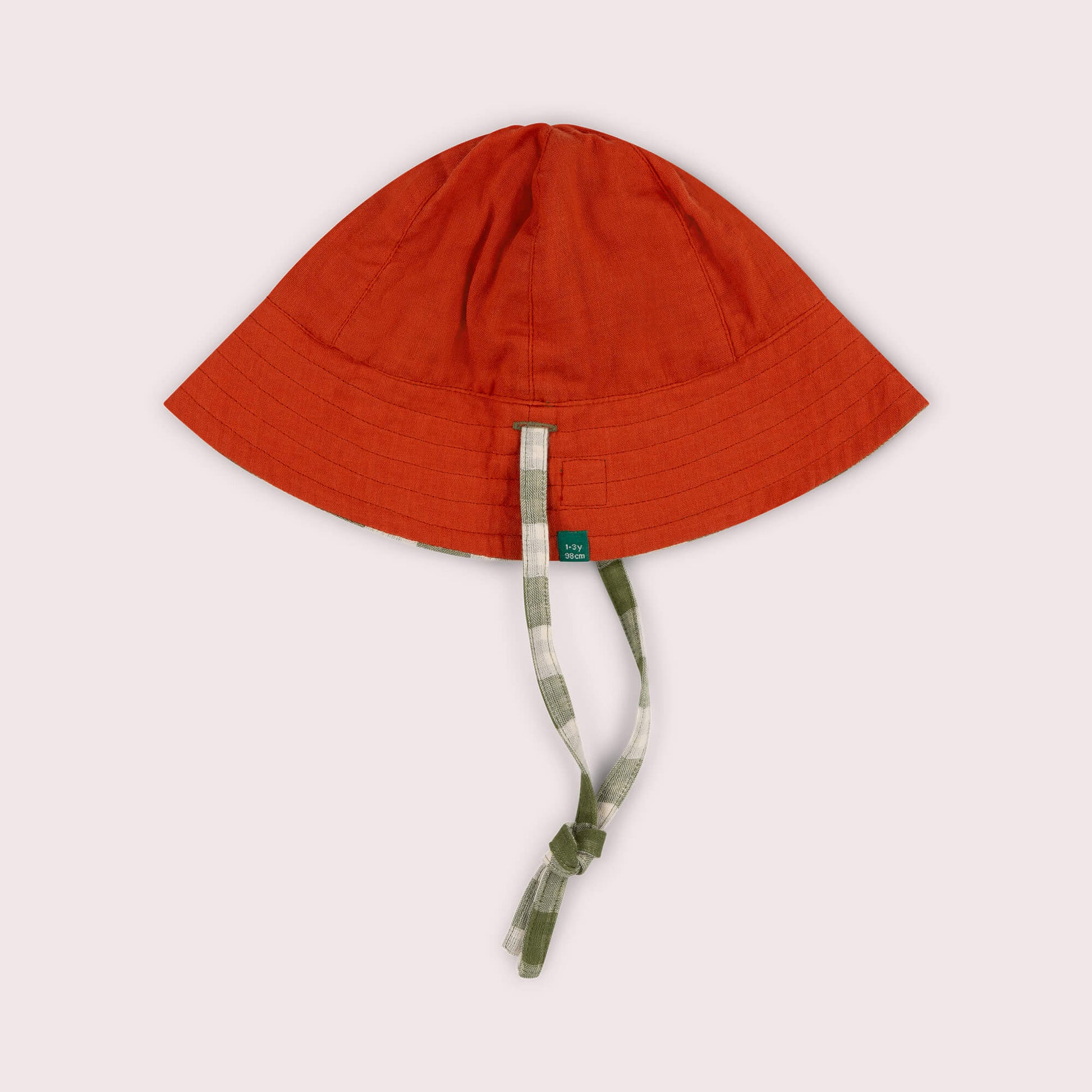 Chive Green Check Reversible Sunhat Green / 5-8y