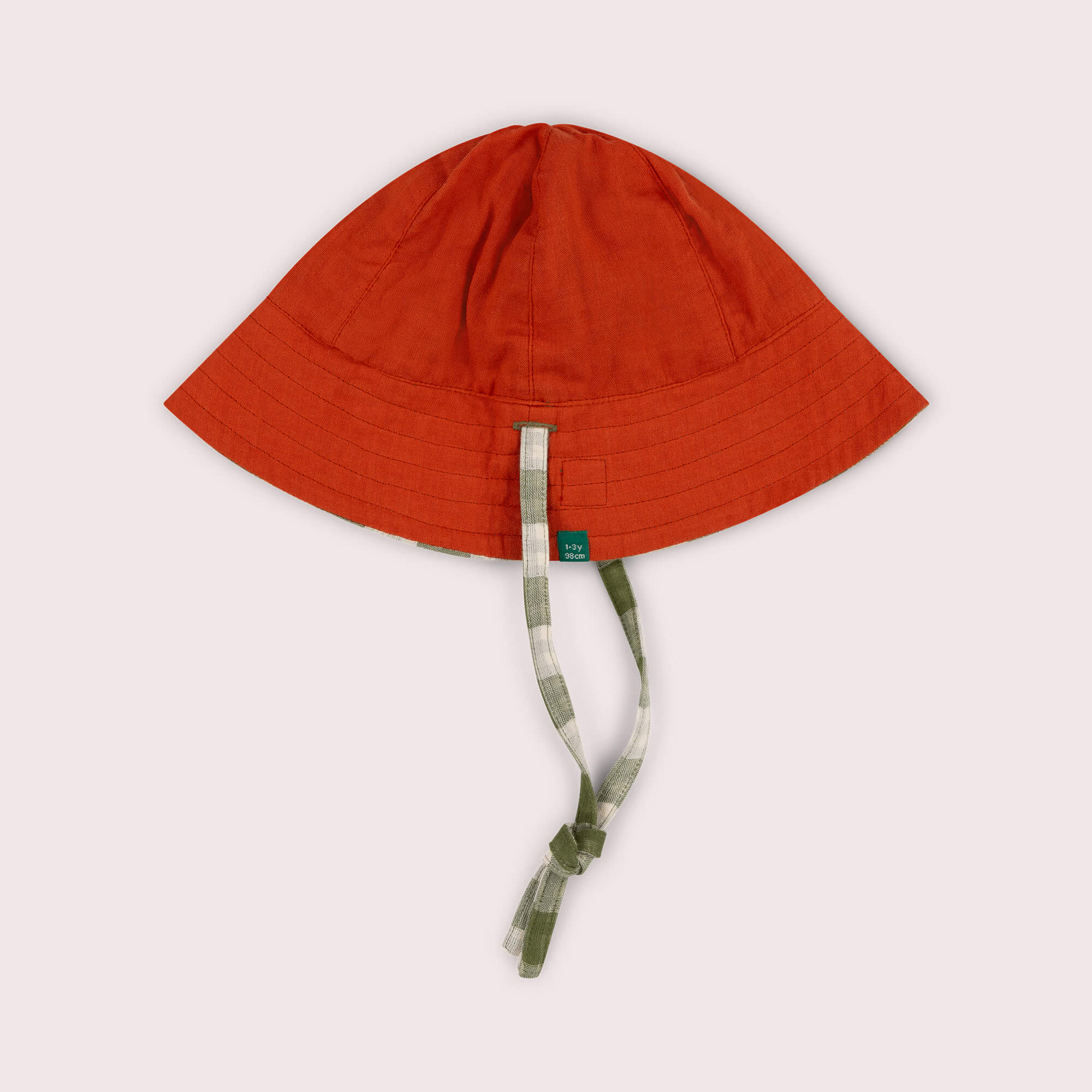 Chive Green Check Reversible Sunhat Green / 5-8y