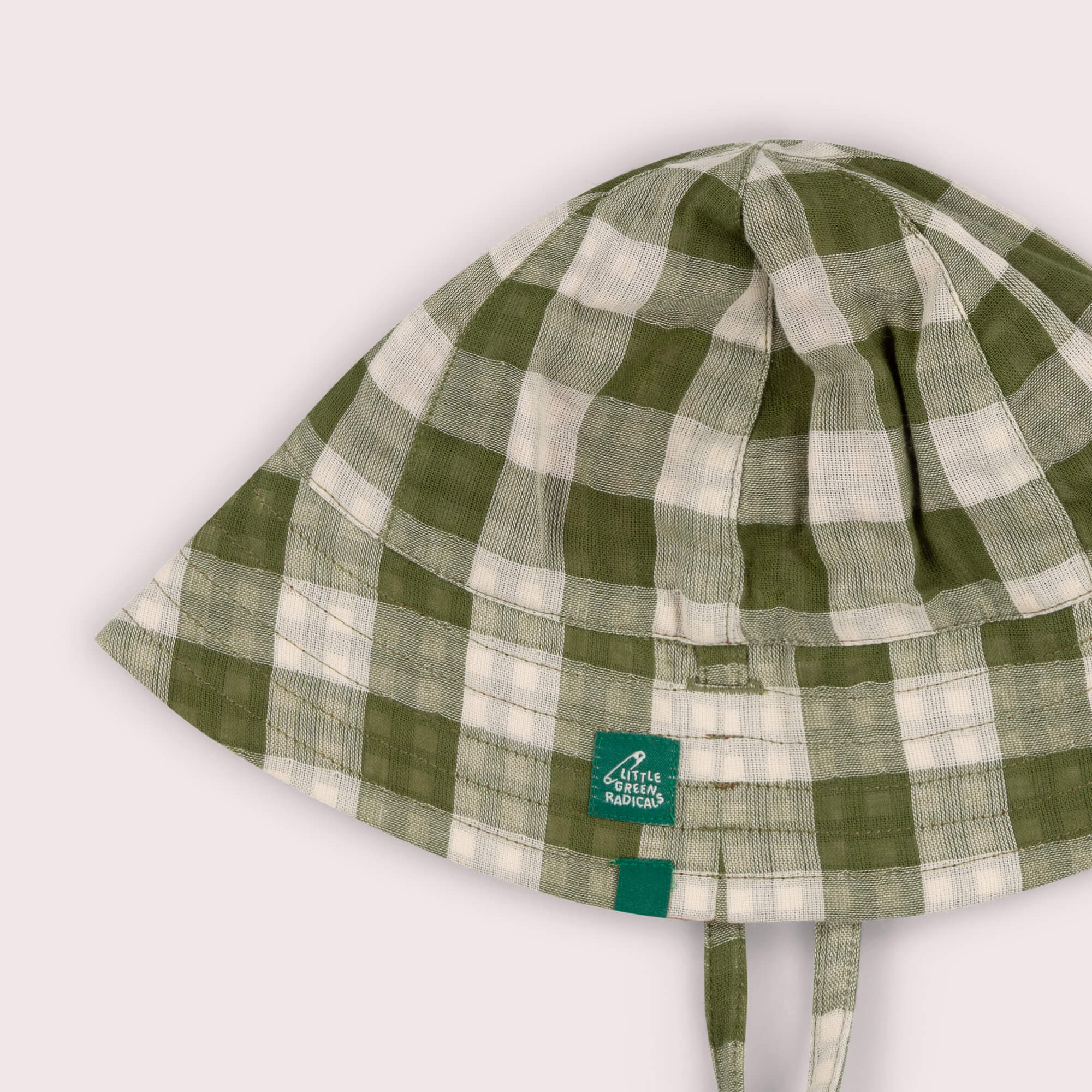 Chive Green Check Reversible Sunhat Green / 5-8y