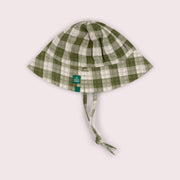 Chive Green Check Reversible Sunhat Green / 5-8y