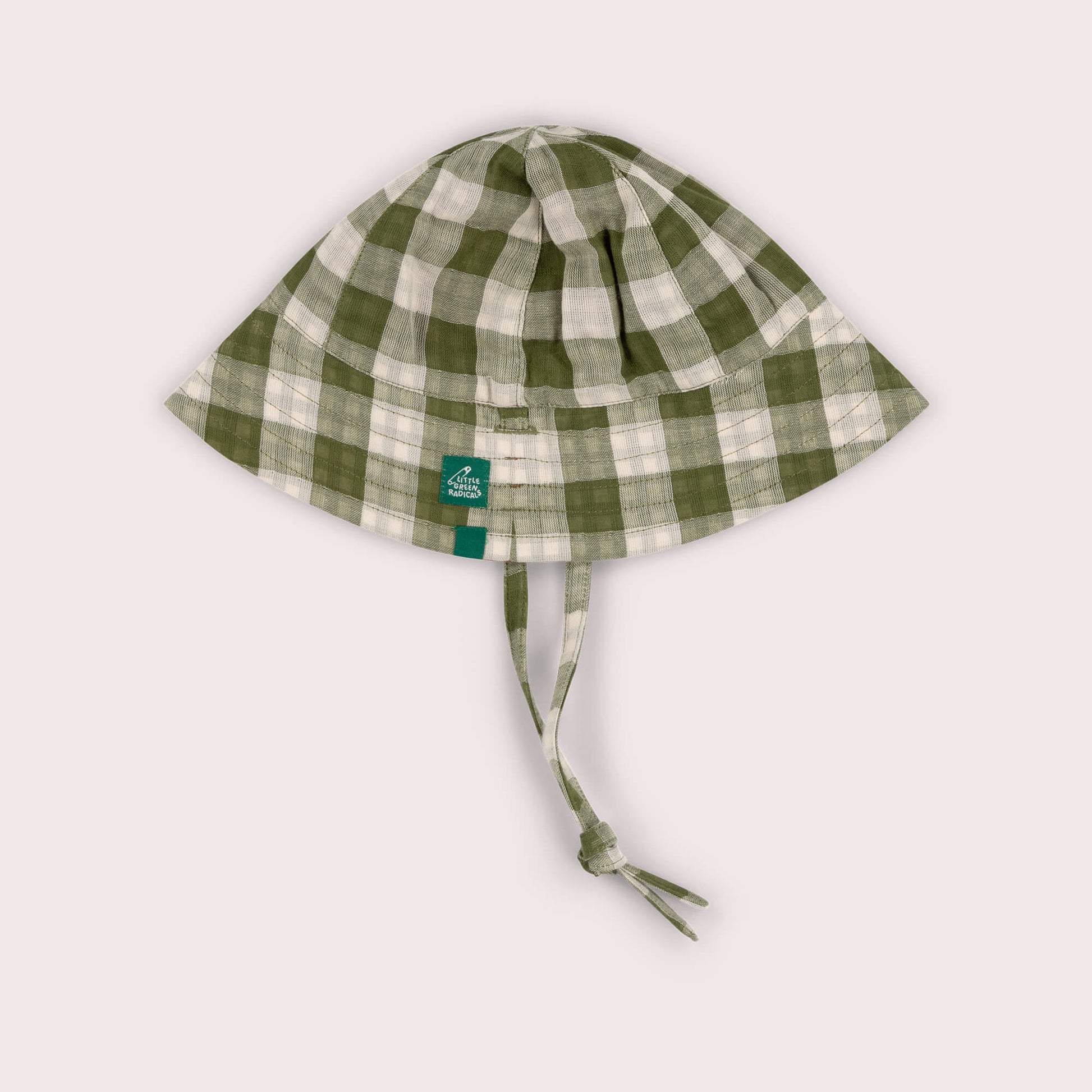 Chive Green Check Reversible Sunhat Green / 5-8y
