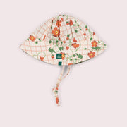 Cream Wild Poppies Reversible Sunhat Cream / 5-8y