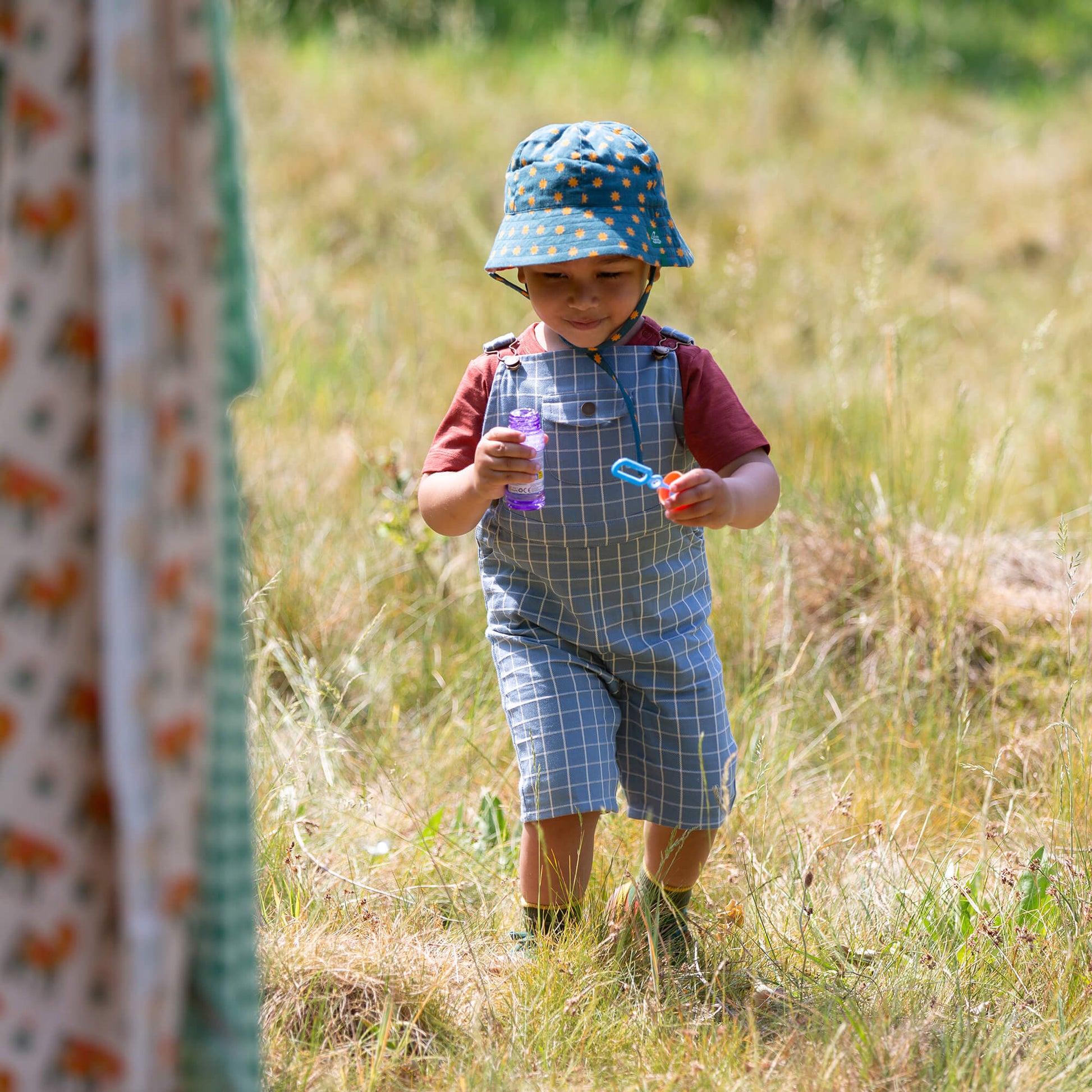 Shining Star Reversible Sunhat Blue / 5-8y