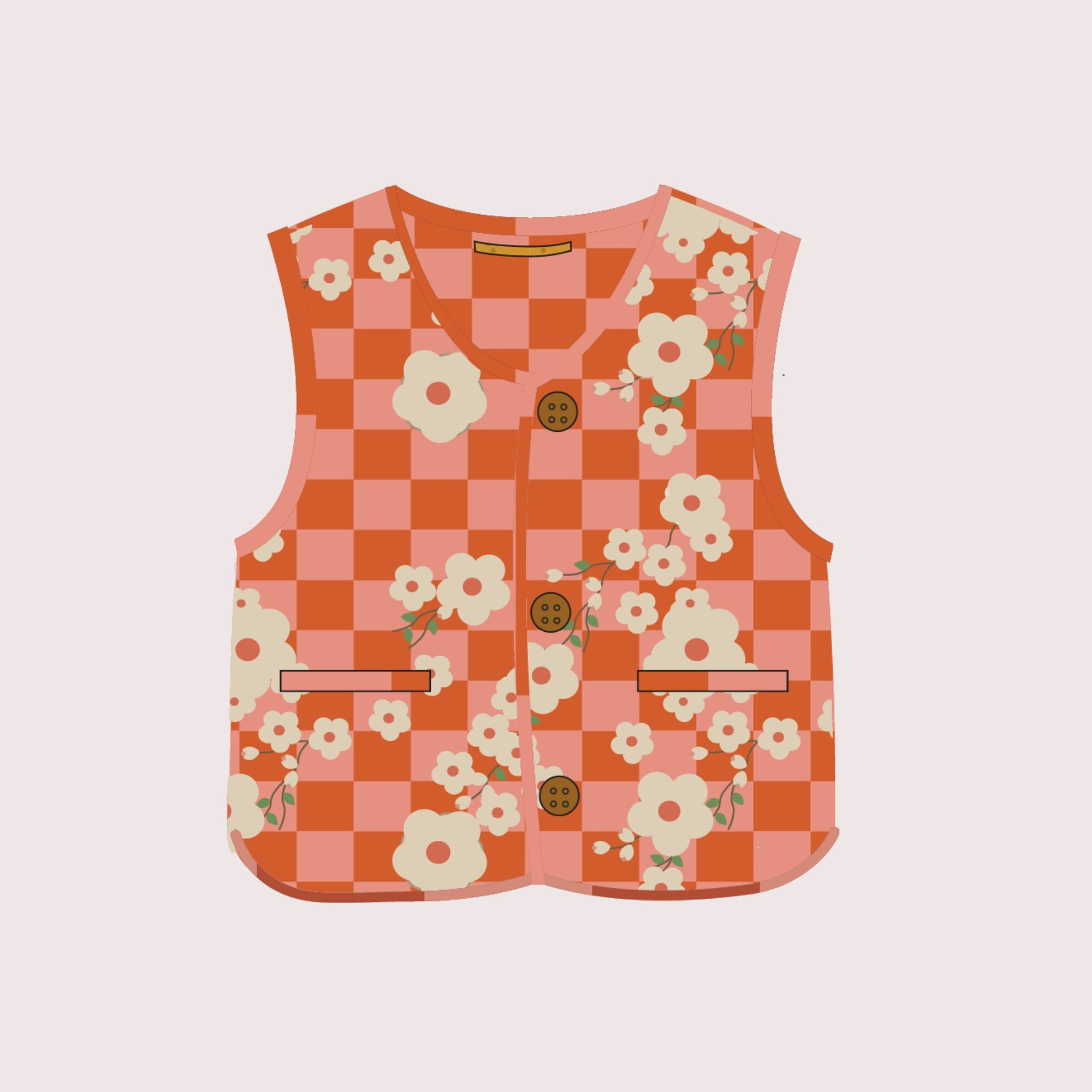 Tigerlily Check Spring Gilet