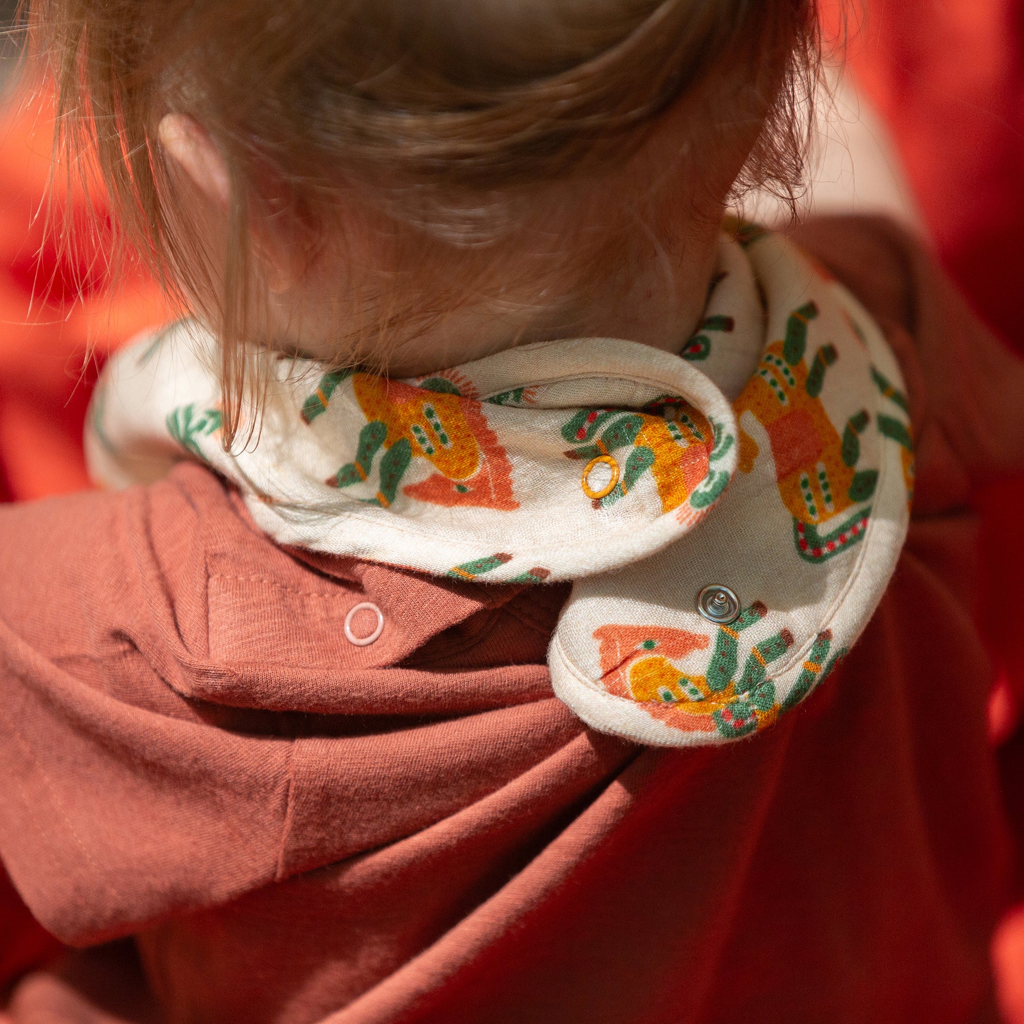 Golden Flowers Organic Muslin Bib Set