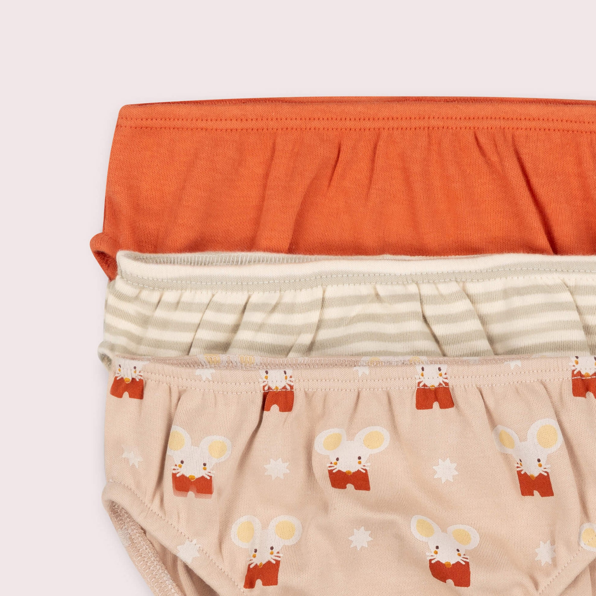 Little Mouse Organic Underwear Set 3 Pack Multi / 7-8y