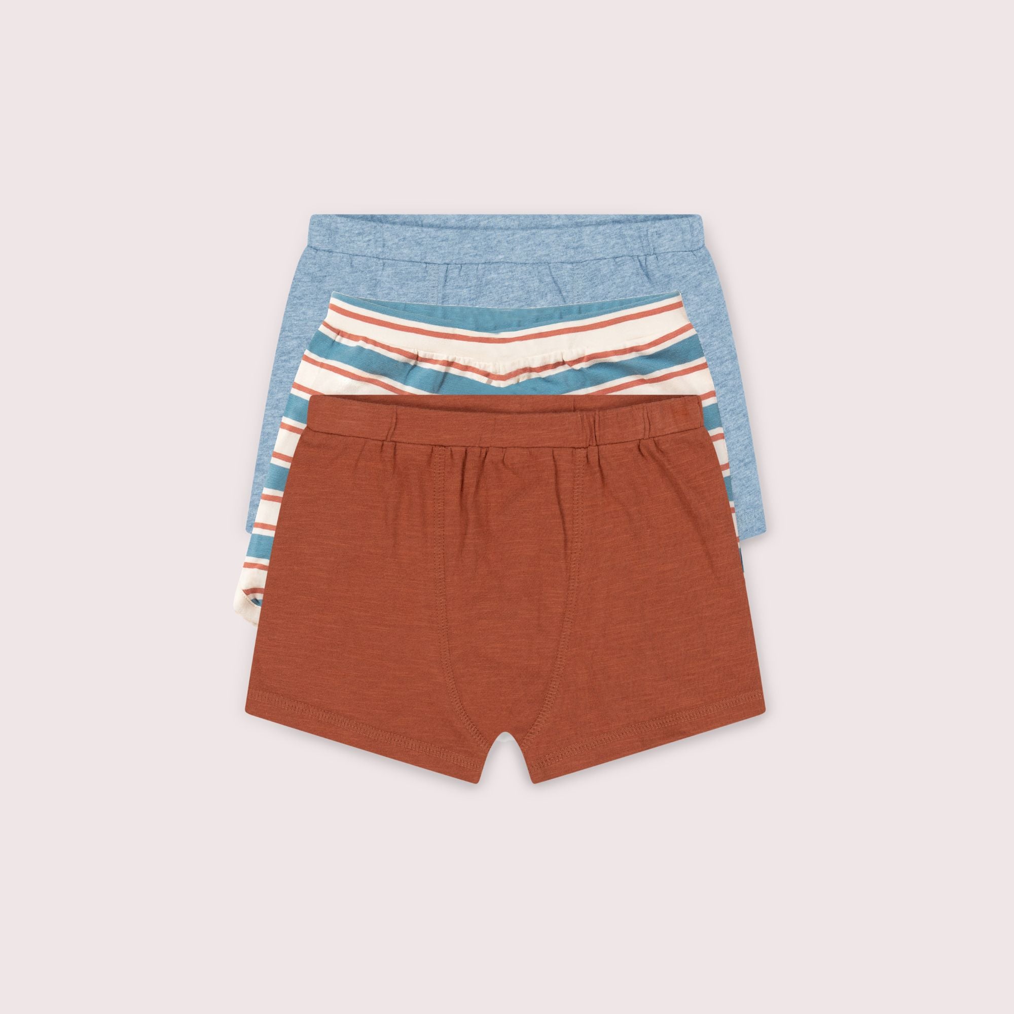 Nautical Striped Organic Underwear Shorts Set 3 Pack