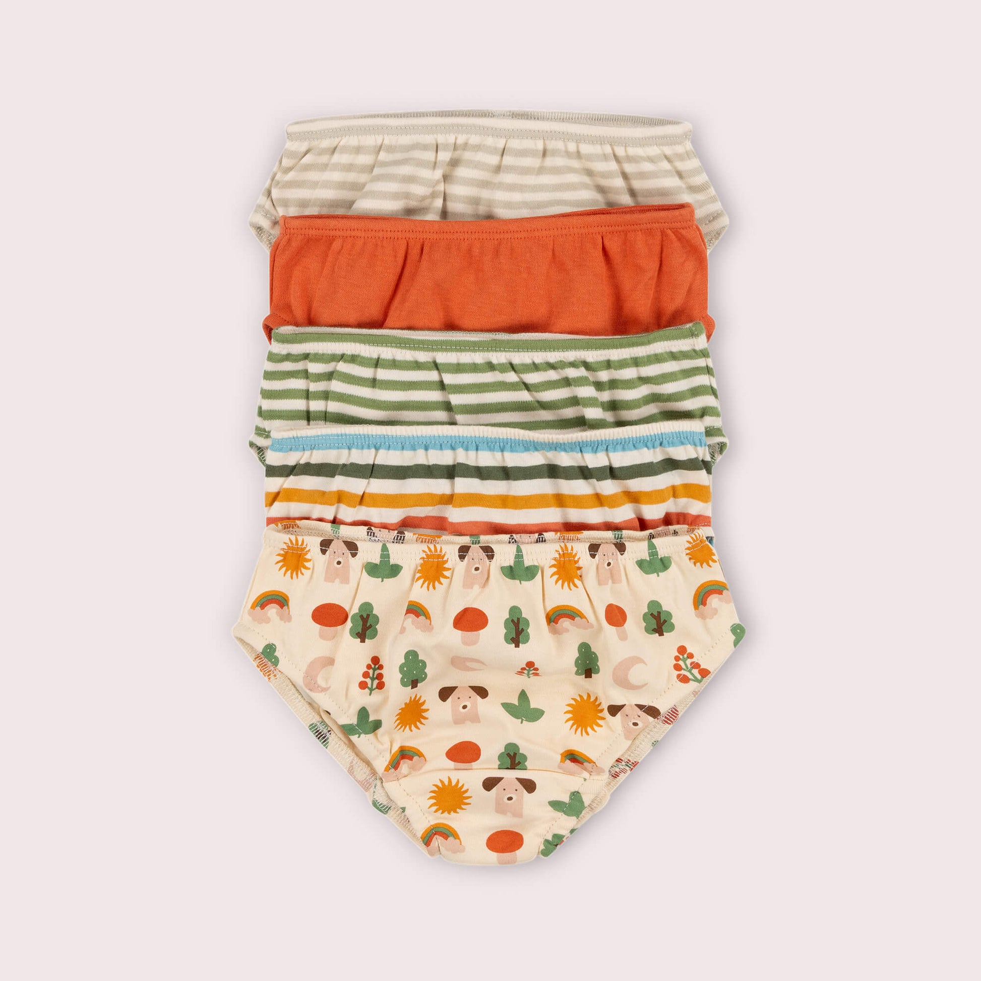 Nature Days Organic Underwear Set 5 Pack Multi / 7-8y