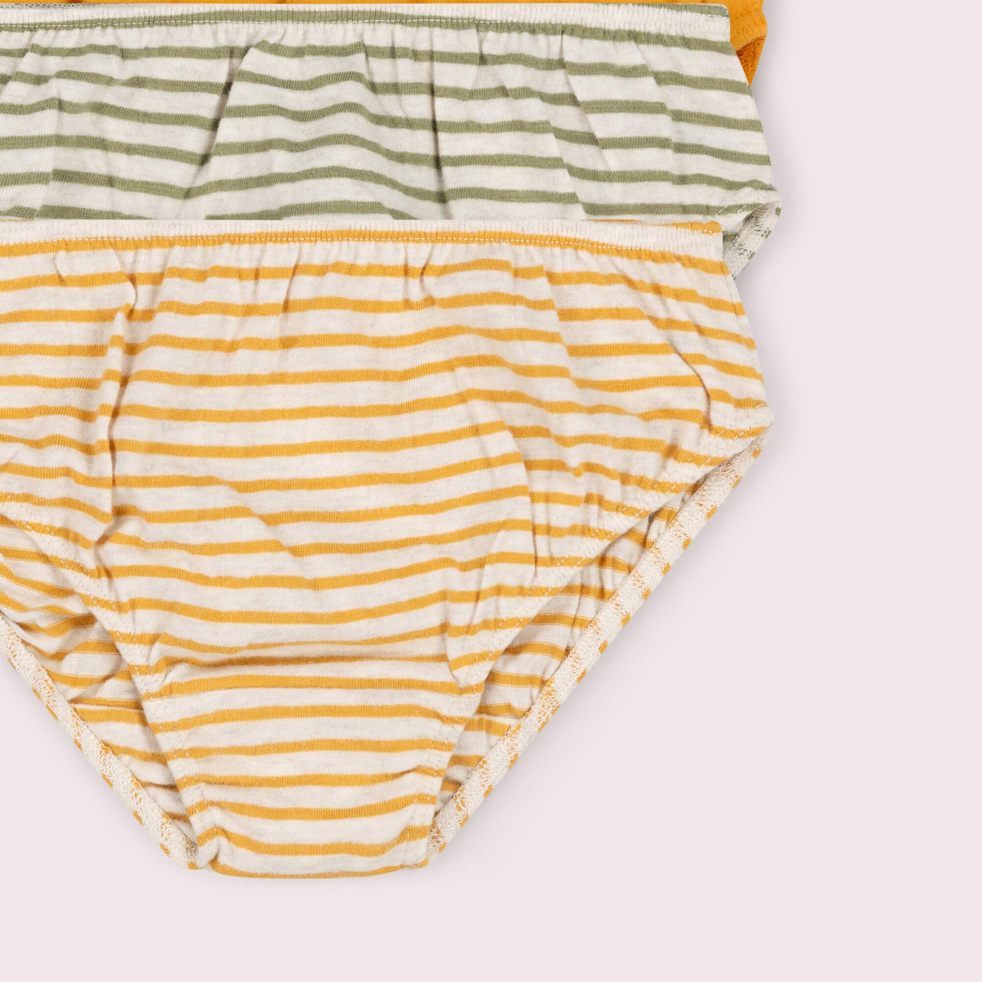 Yellow Striped Organic Underwear Set 3 Pack Multi / 7-8y