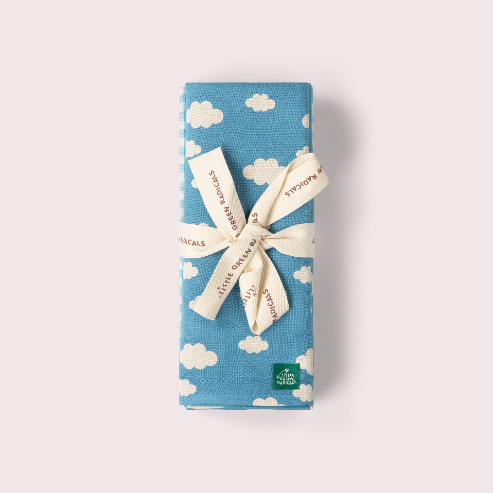 Blue Clouds Muslin Cloth 2 Pack Blue / One Size
