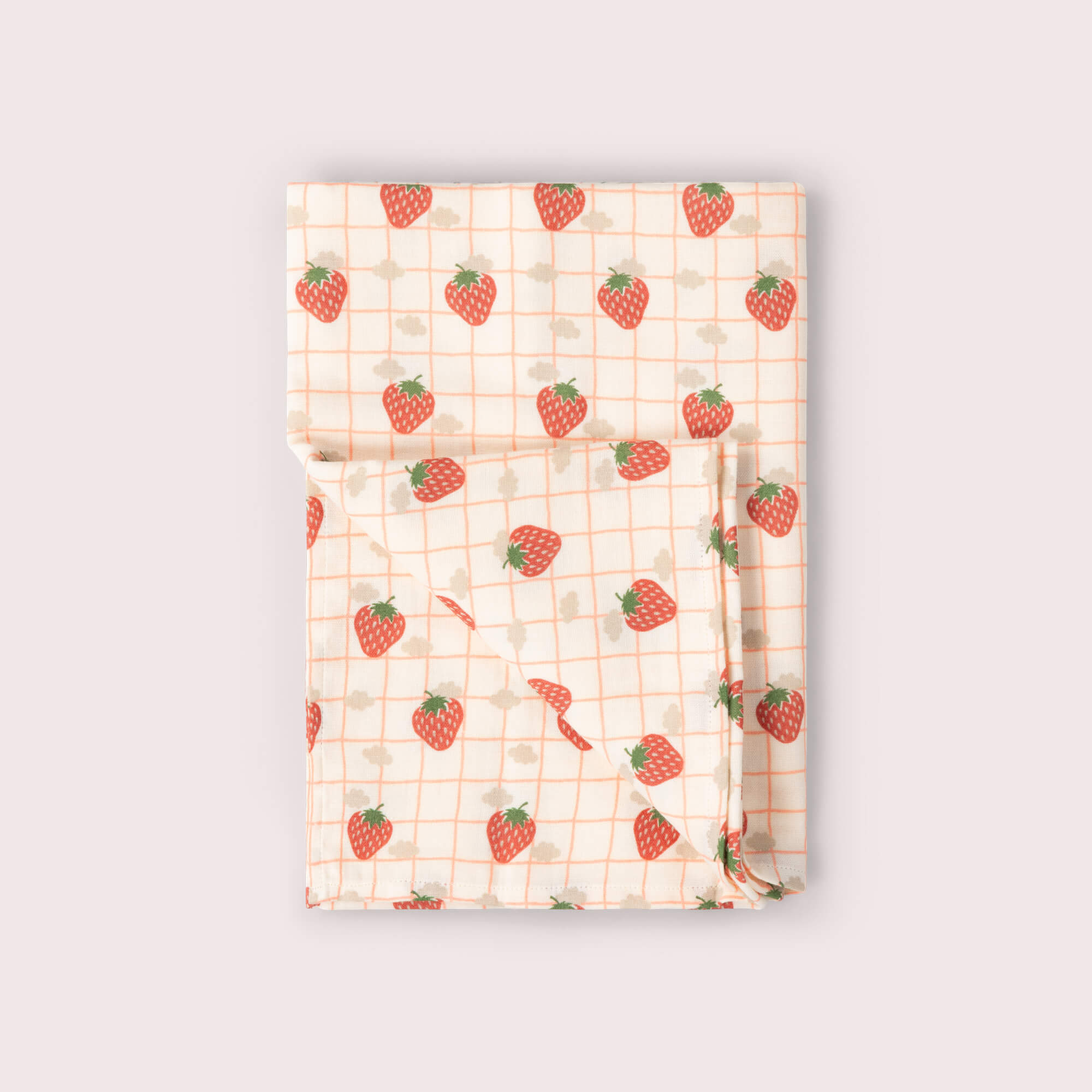 Strawberry Days Muslin Cloth 2 Pack Red / One Size