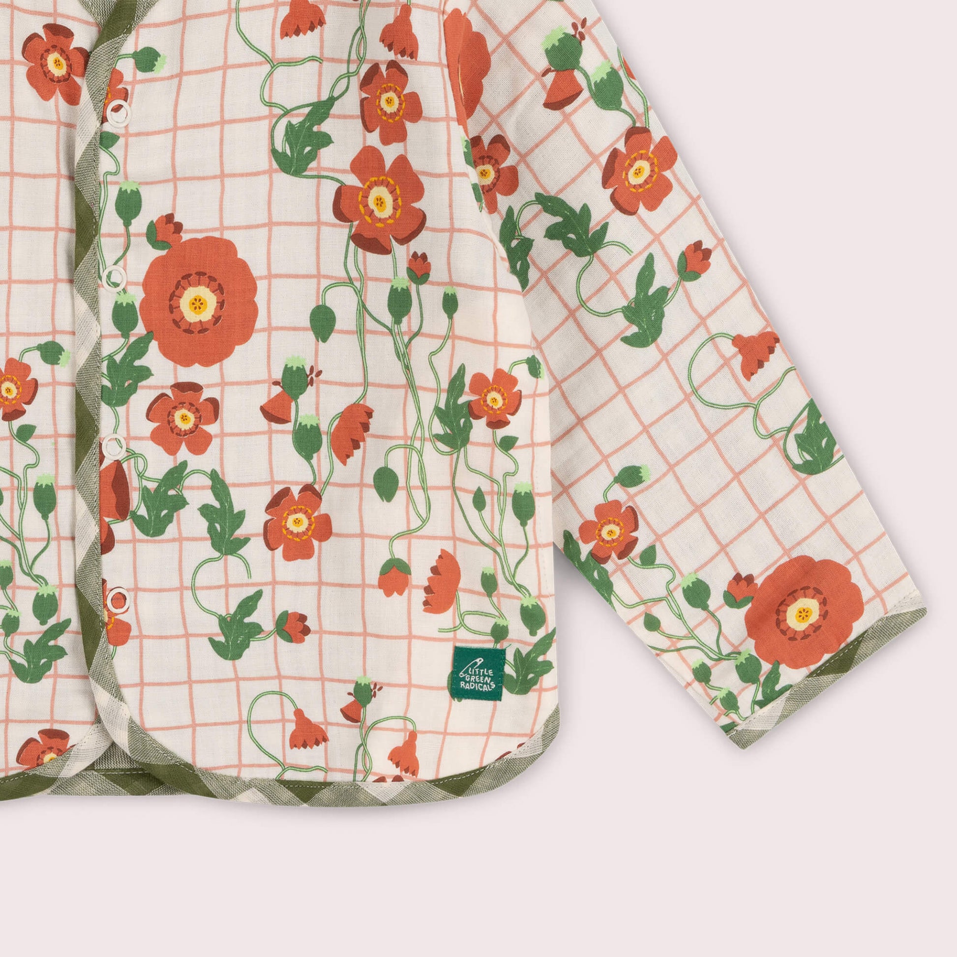 Cream Wild Poppies Reversible Spring Jacket Cream / 6-7y
